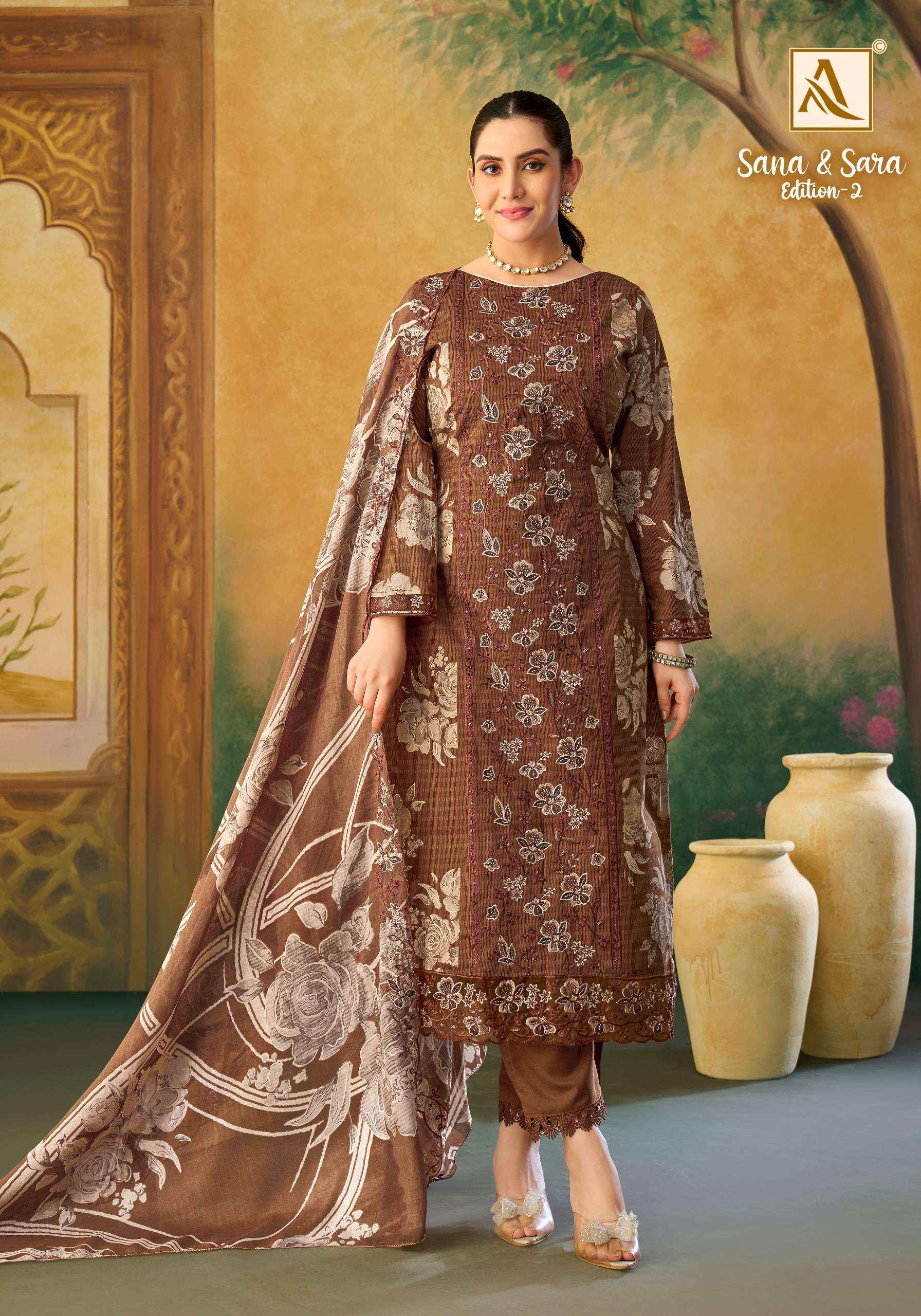 Alok Sana & Sara Vol 2 Cambric Cotton Dress Material 6 pcs Catalogue