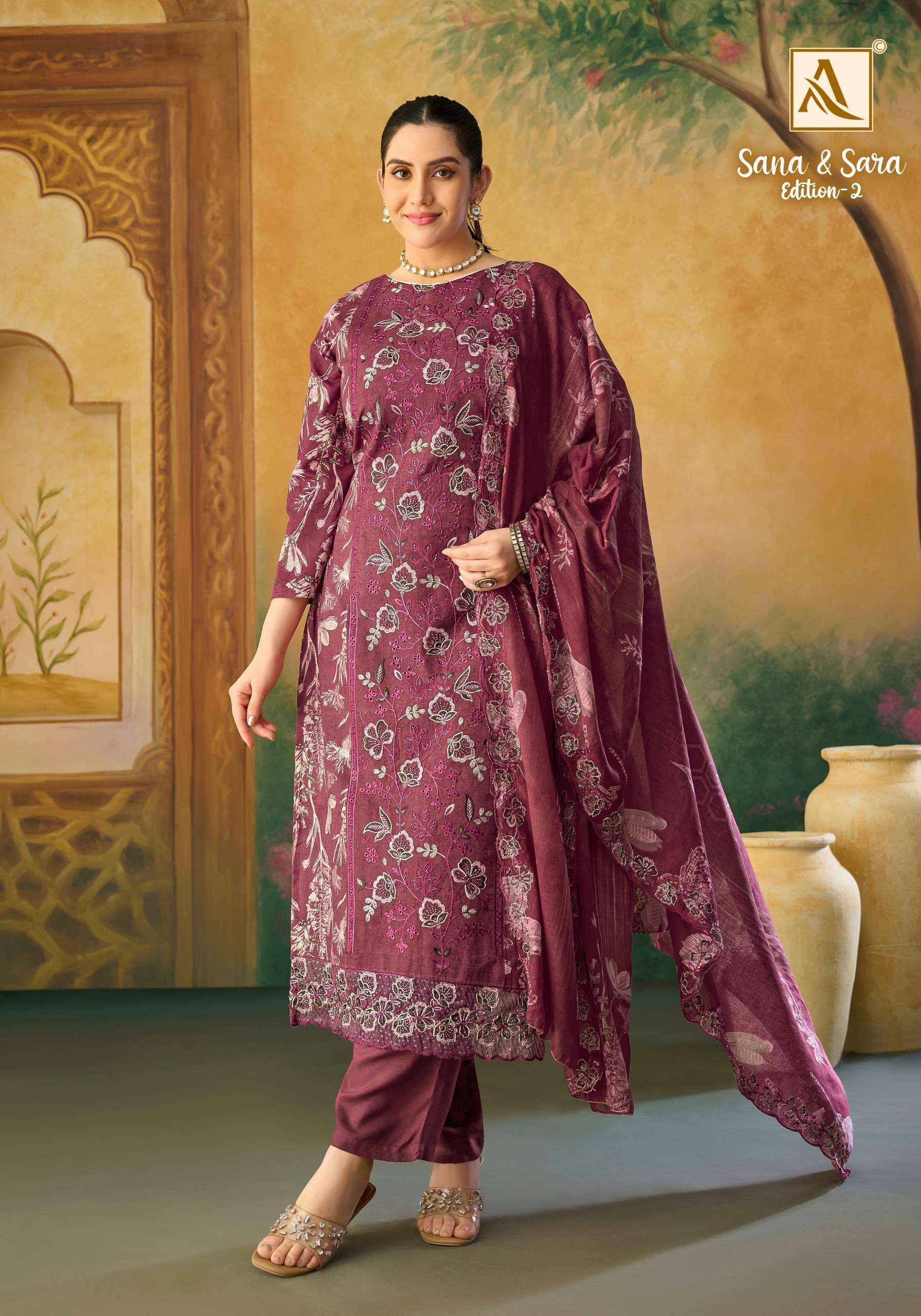 Alok Sana & Sara Vol 2 Cambric Cotton Dress Material 6 pcs Catalogue