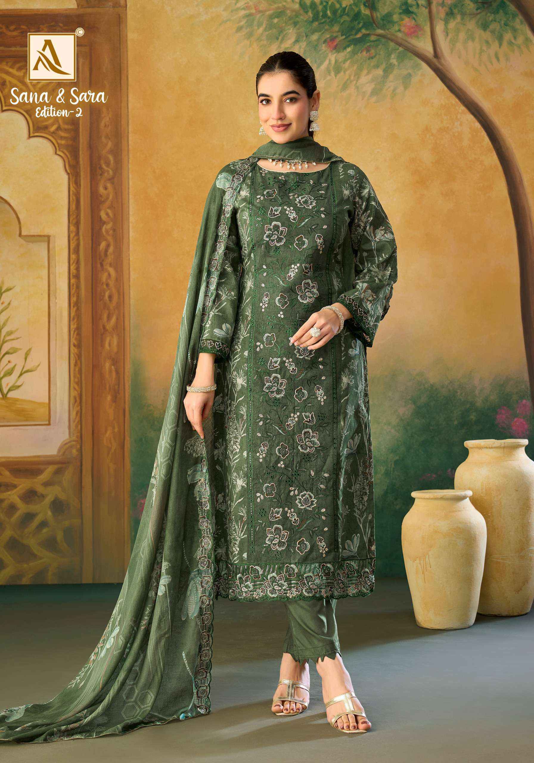Alok Sana & Sara Vol 2 Cambric Cotton Dress Material 6 pcs Catalogue