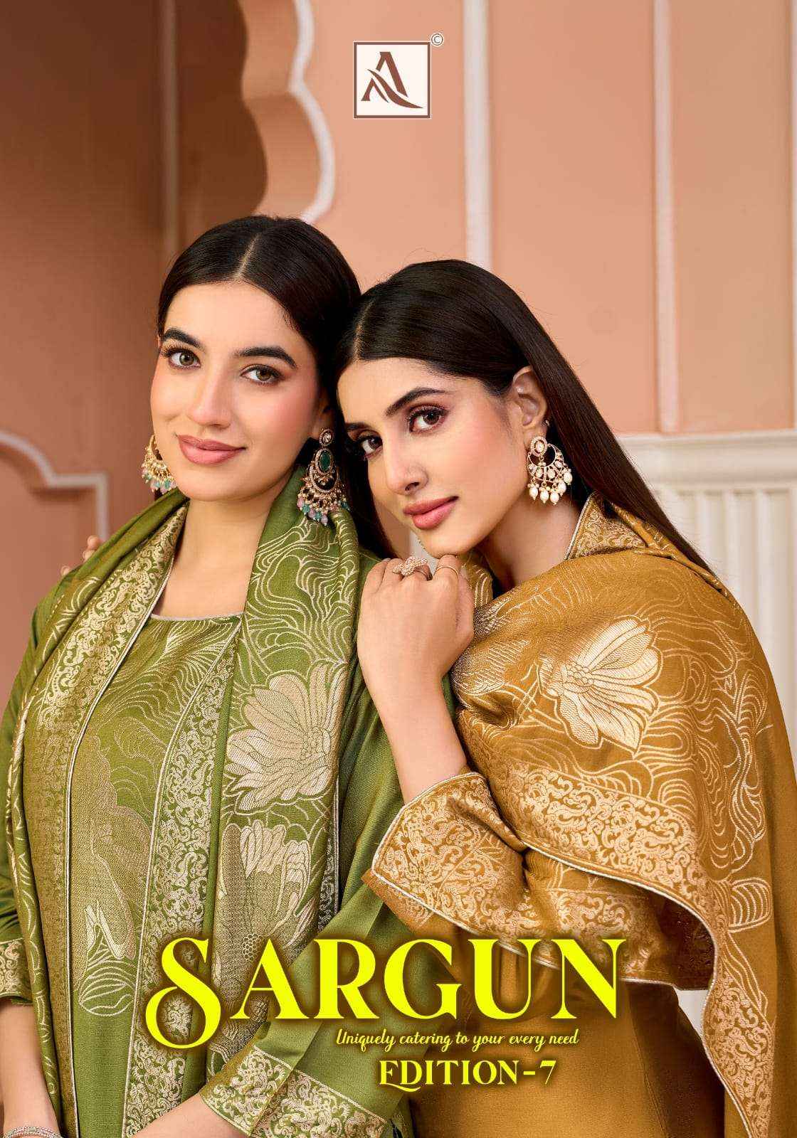 Alok Sargun Edition 7 Muslin Jacquard Dress Material 6 pcs Catalogue