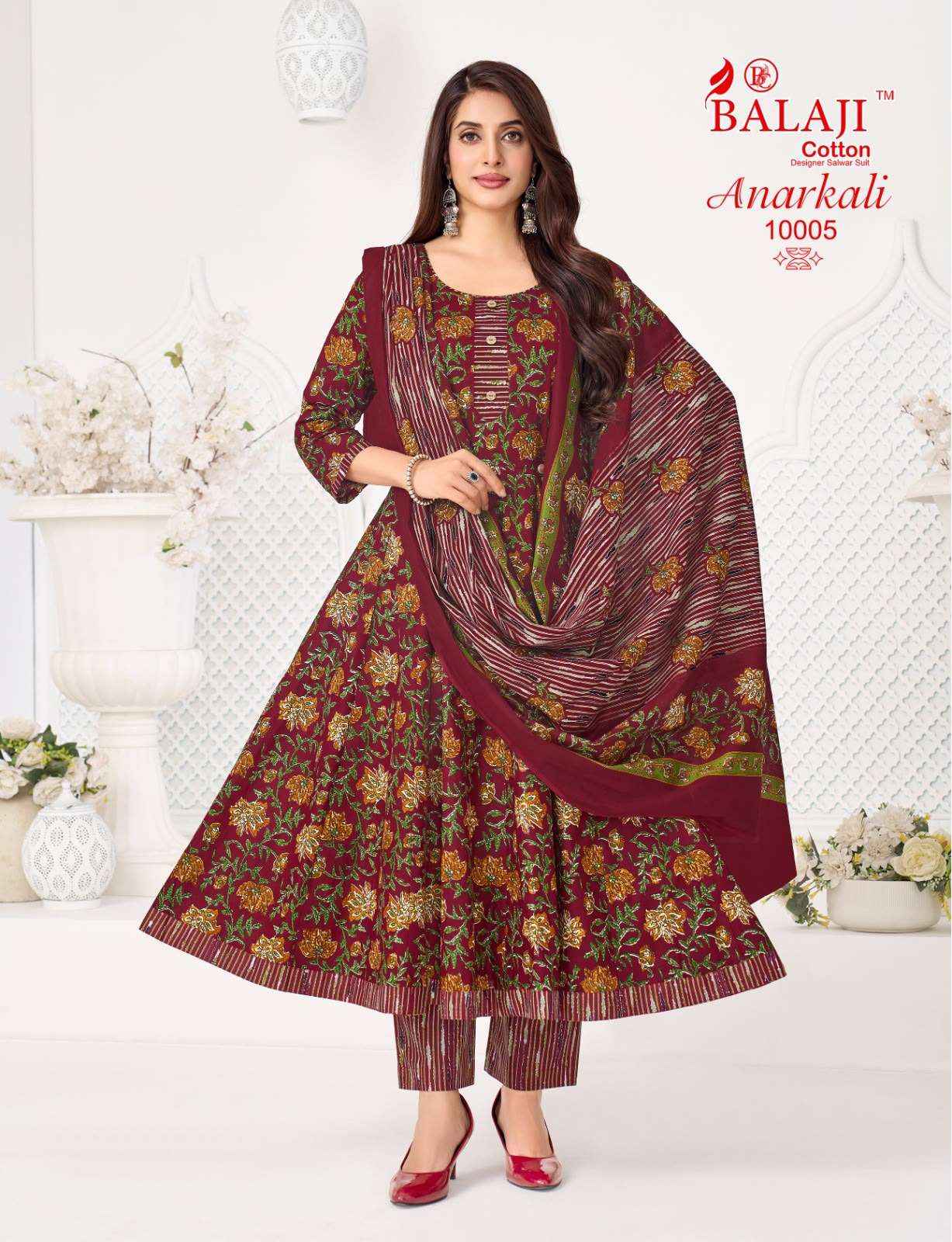 Balaji Anarkali Vol 10 Cotton Kurti Combo 8 pcs Catalogue