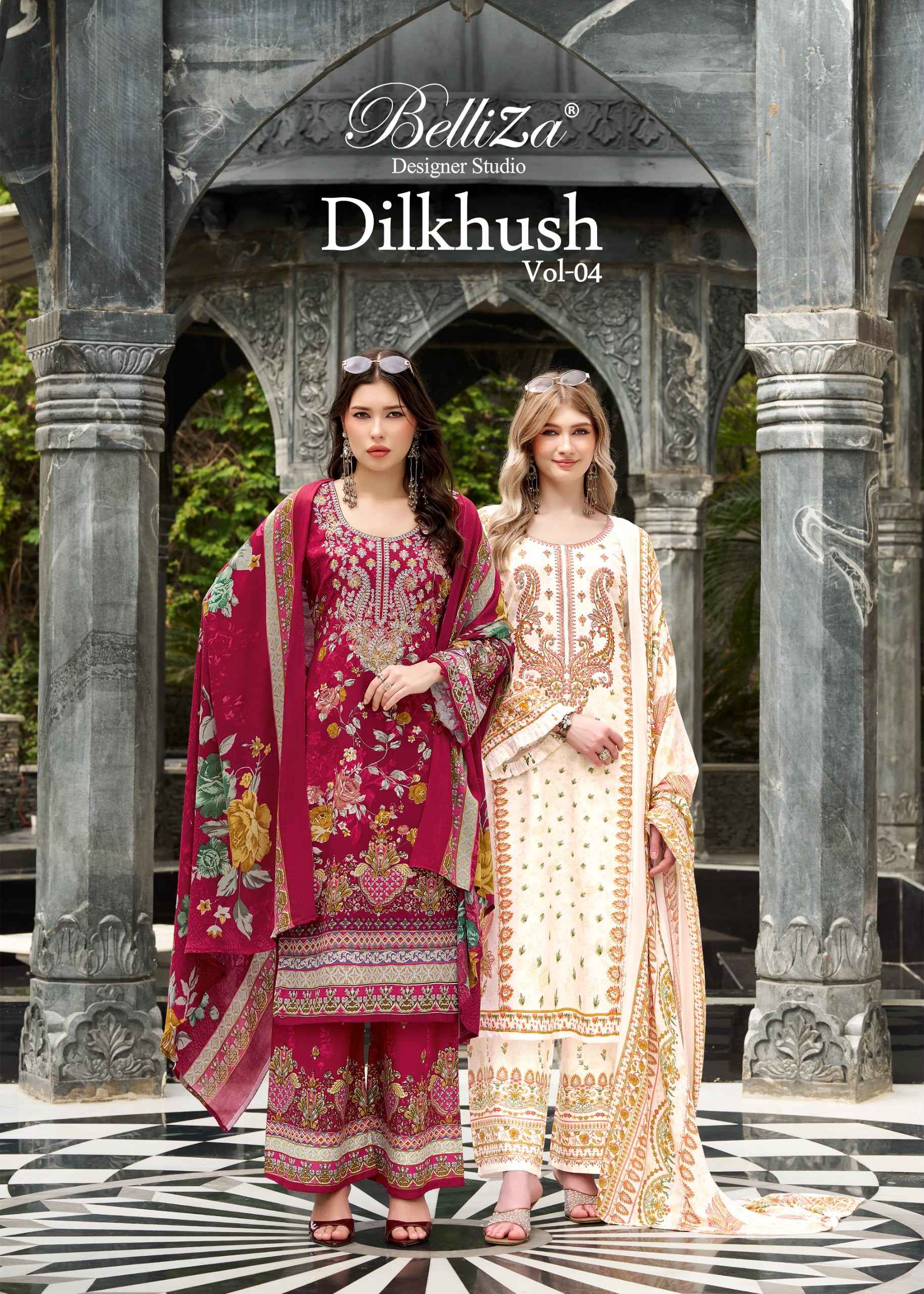 Belliza Dilkhush Vol 4 Viscose Rayon Dress Material 8 pcs Catalogue