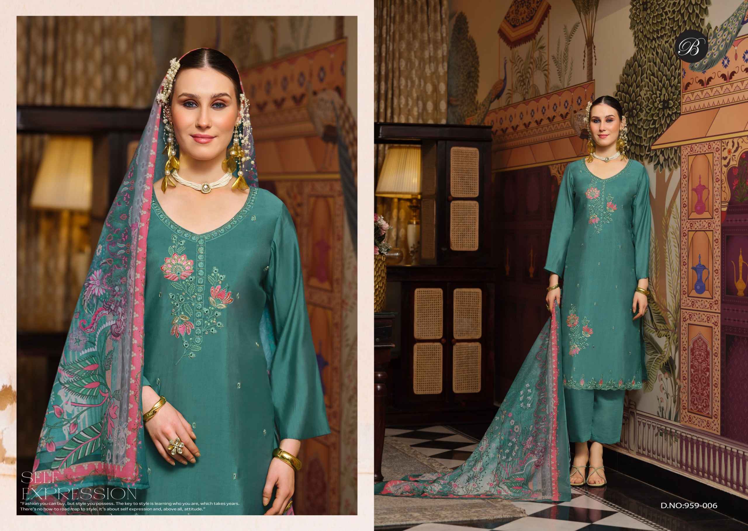 Belliza Gulfam Modal Muslin Dress Material 6 pcs Catalogue
