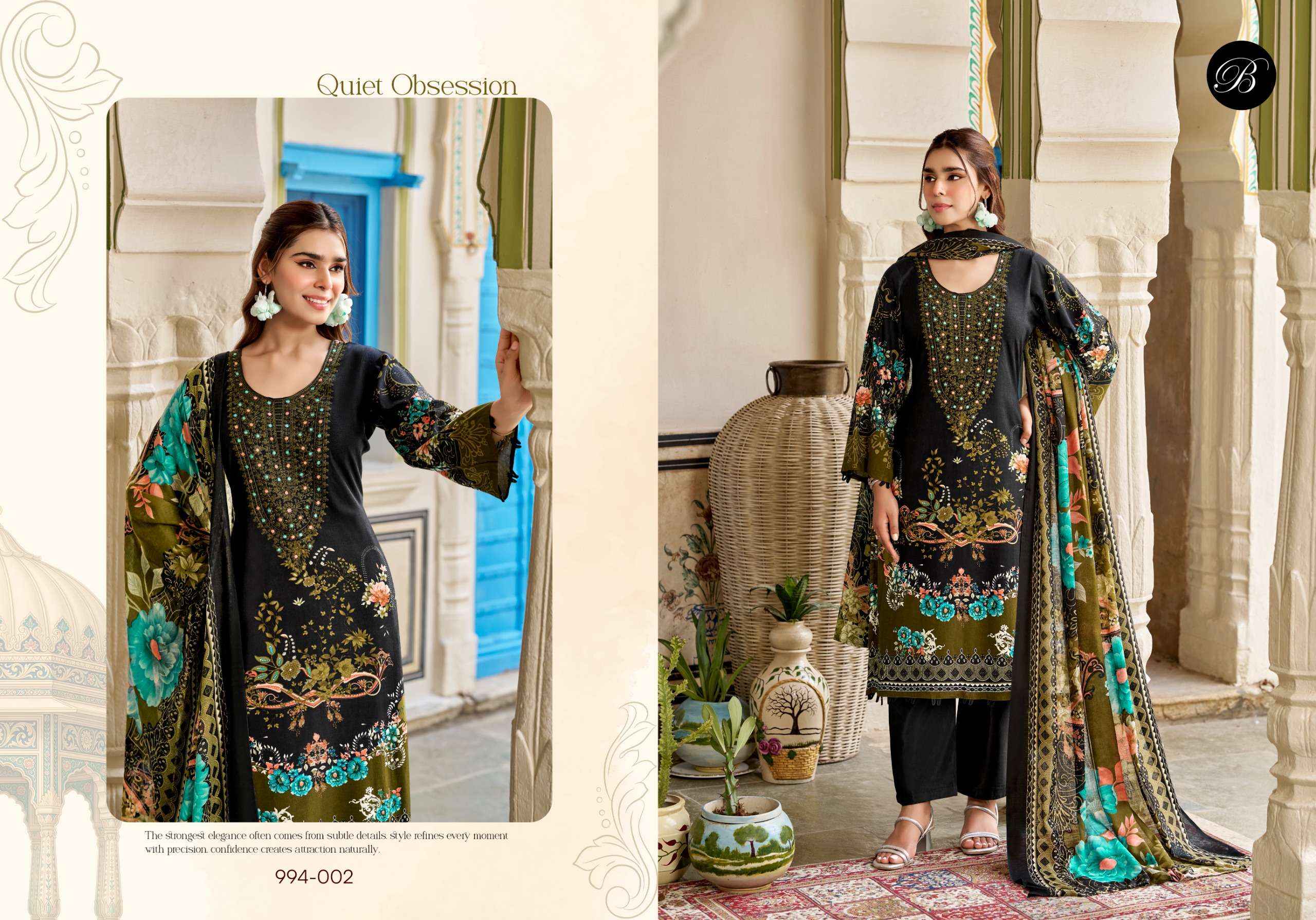 Belliza Riwayat Vol 19 Viscose Rayon Dress Material 8 pcs Catalogue