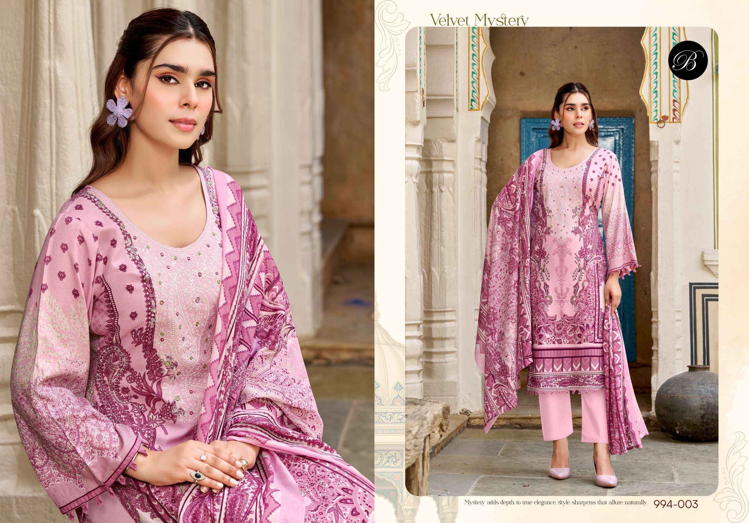 Belliza Riwayat Vol 19 Viscose Rayon Dress Material 8 pcs Catalogue