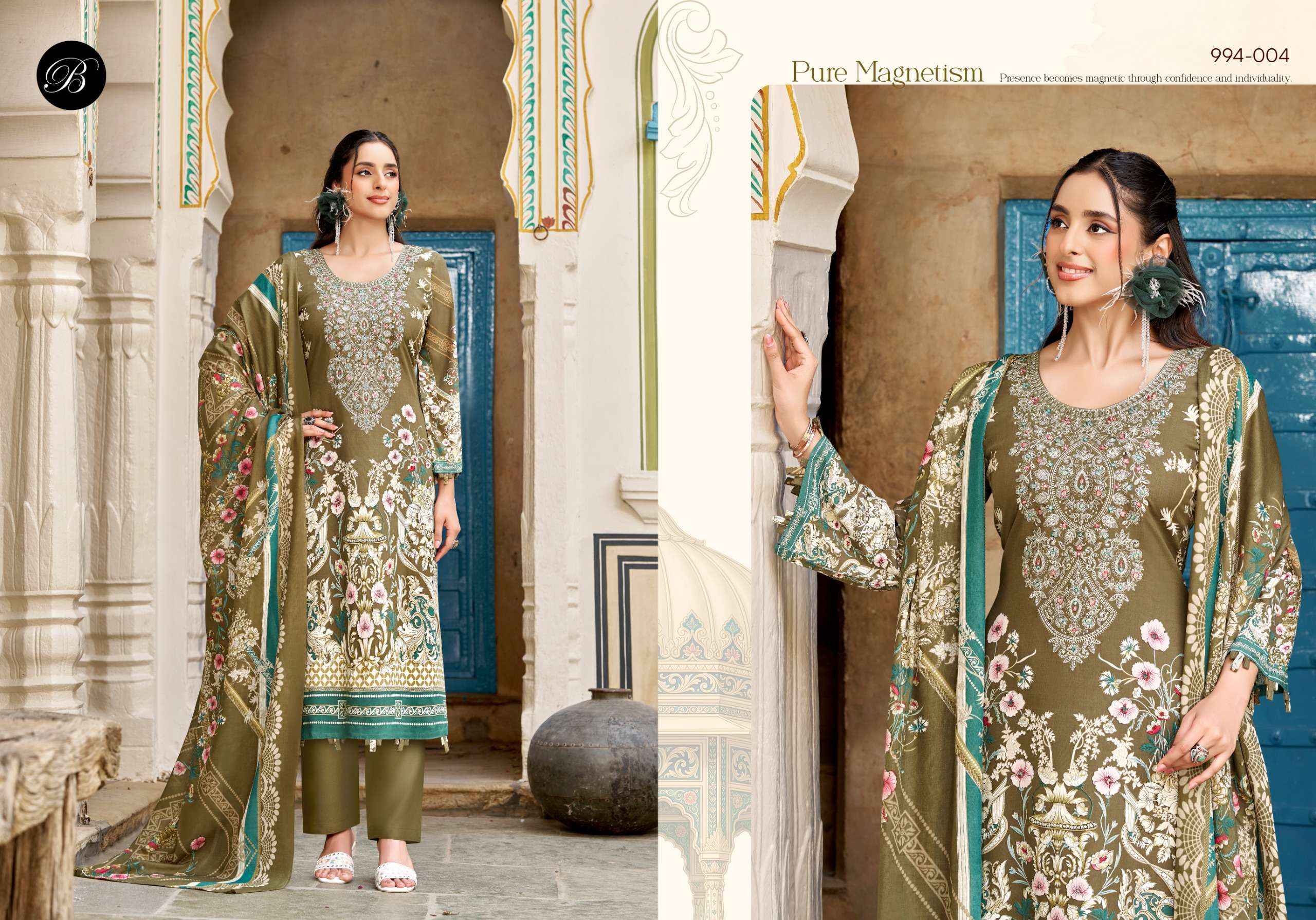 Belliza Riwayat Vol 19 Viscose Rayon Dress Material 8 pcs Catalogue