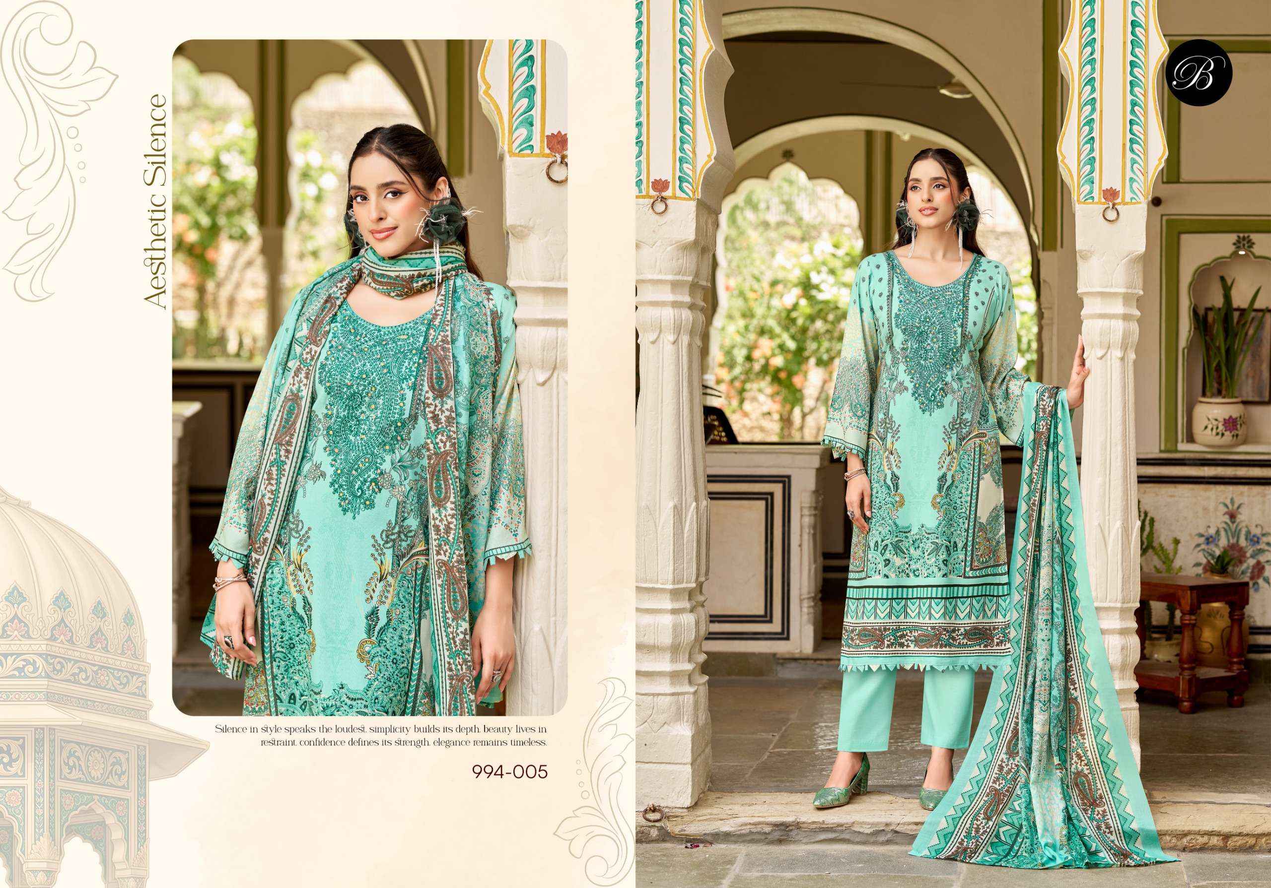 Belliza Riwayat Vol 19 Viscose Rayon Dress Material 8 pcs Catalogue