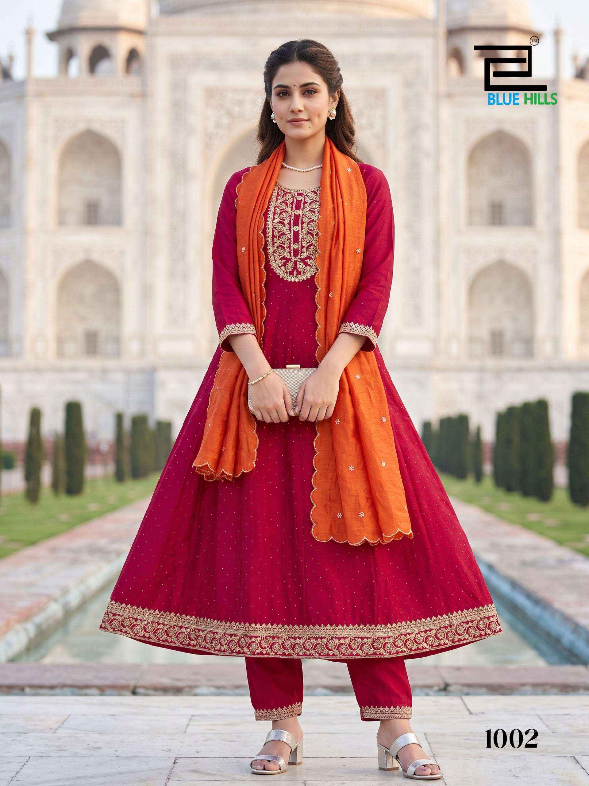 Blue Hills Afreen Silk Kurti Combo 4 pcs Catalogue