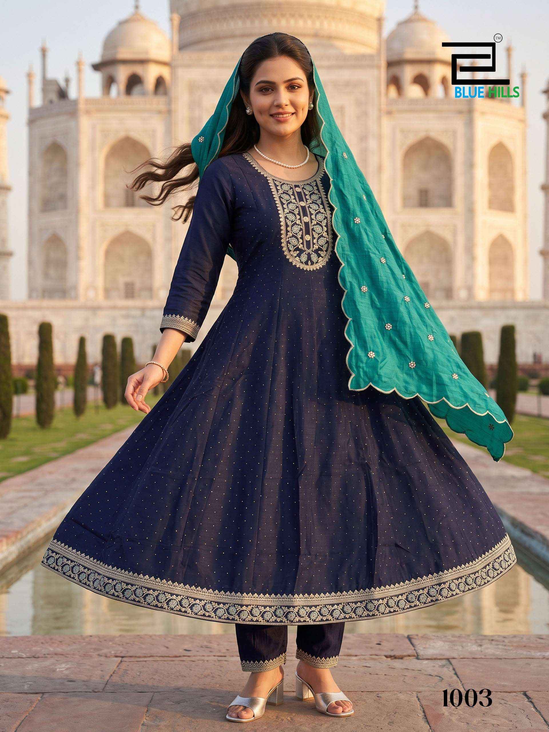 Blue Hills Afreen Silk Kurti Combo 4 pcs Catalogue