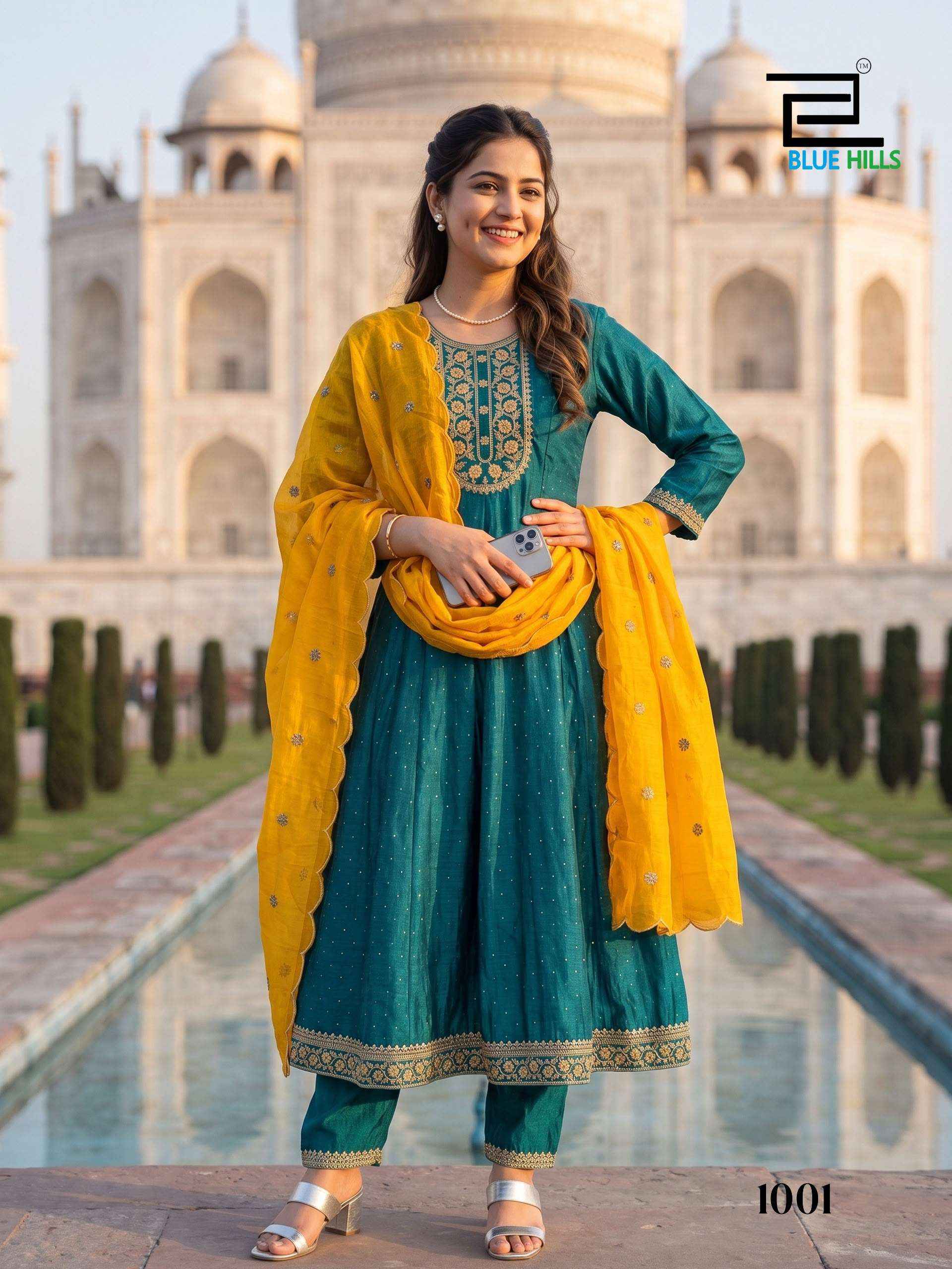 Blue Hills Afreen Silk Kurti Combo 4 pcs Catalogue
