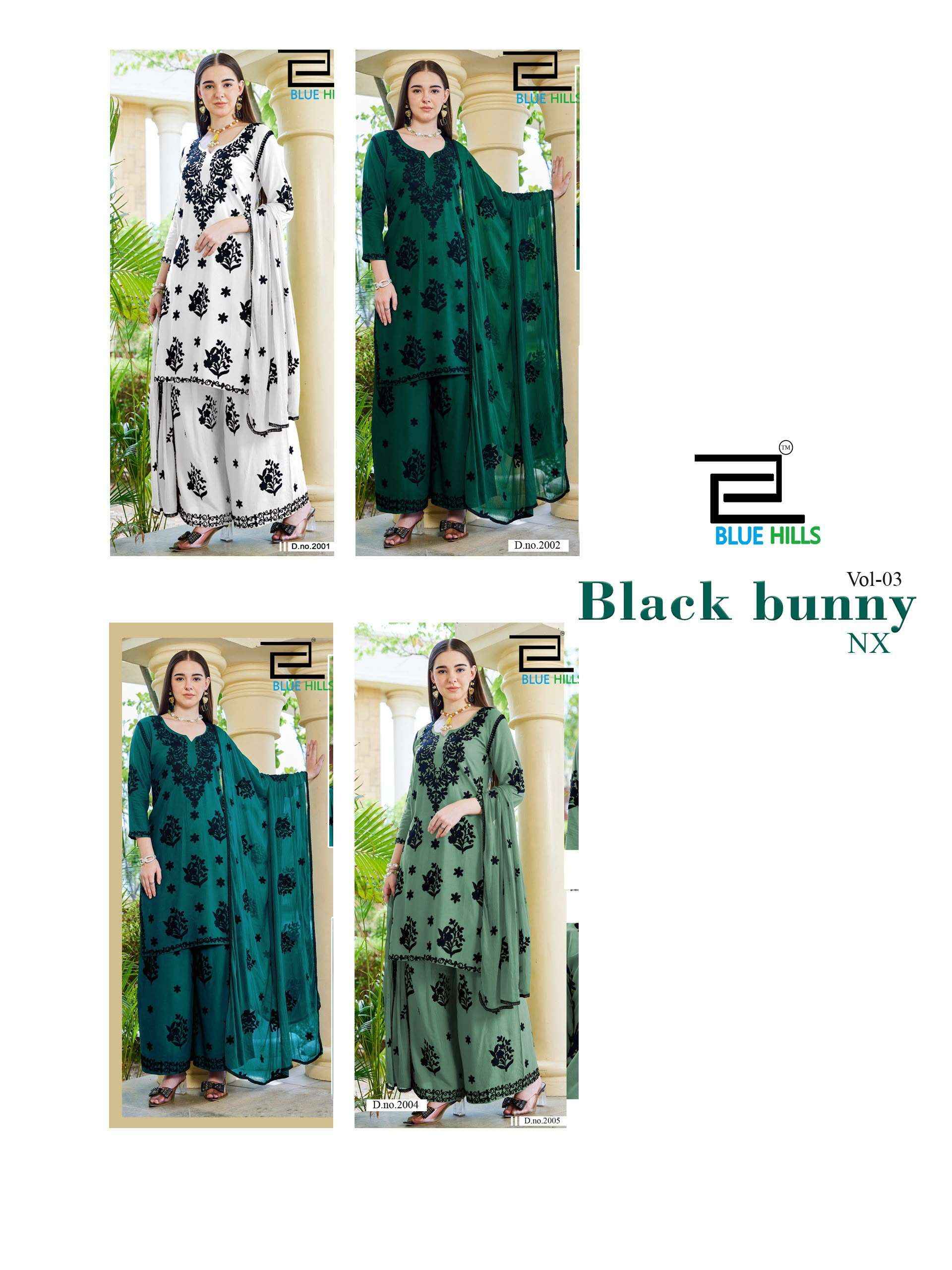 Blue Hills Black Bunny Vol 30 Nx Rayon Kurti Combo 4 pcs Catalog