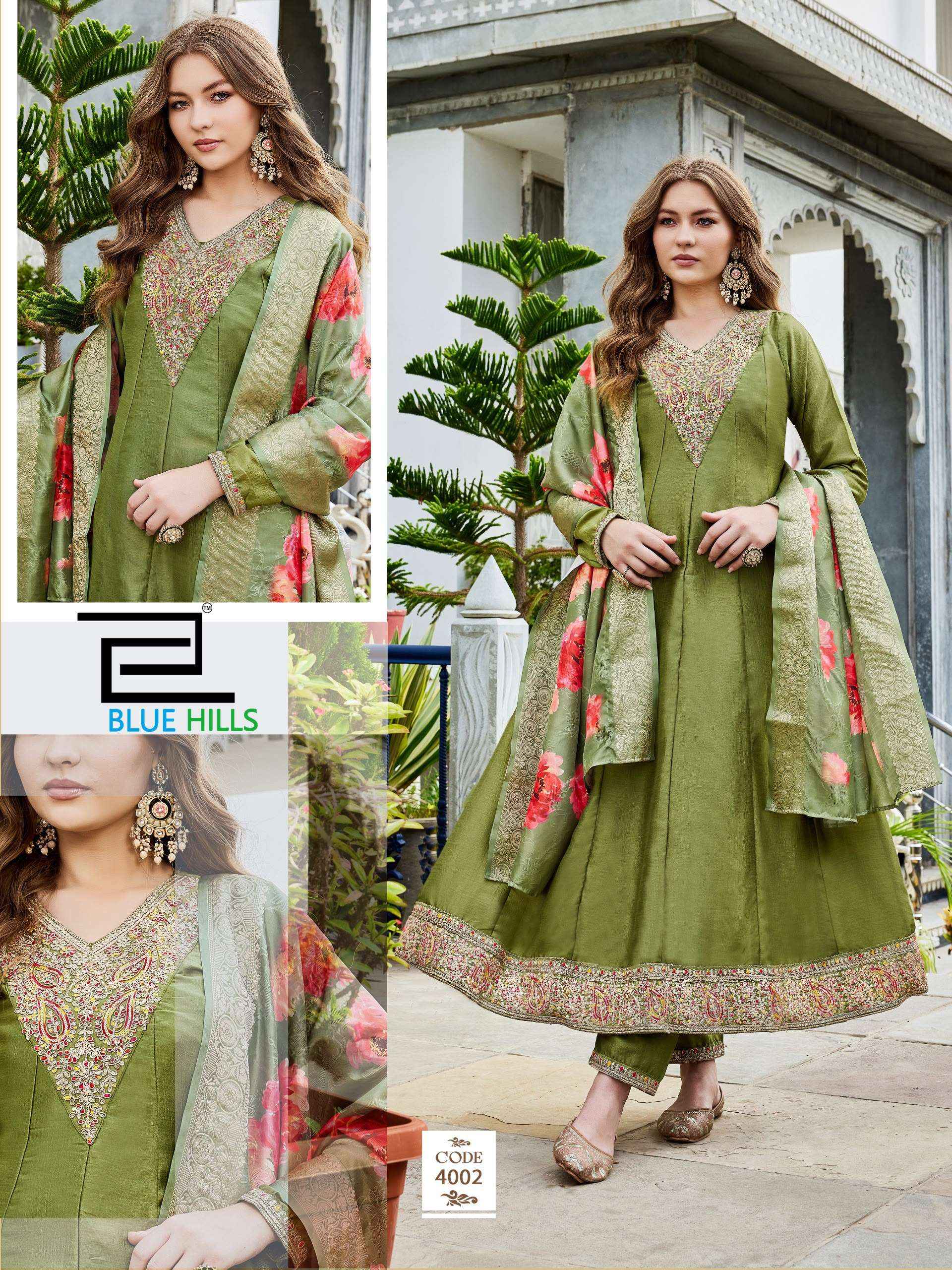 Blue Hills Parineeti Vichitra Silk Kurti Combo 4 pcs Catalogue