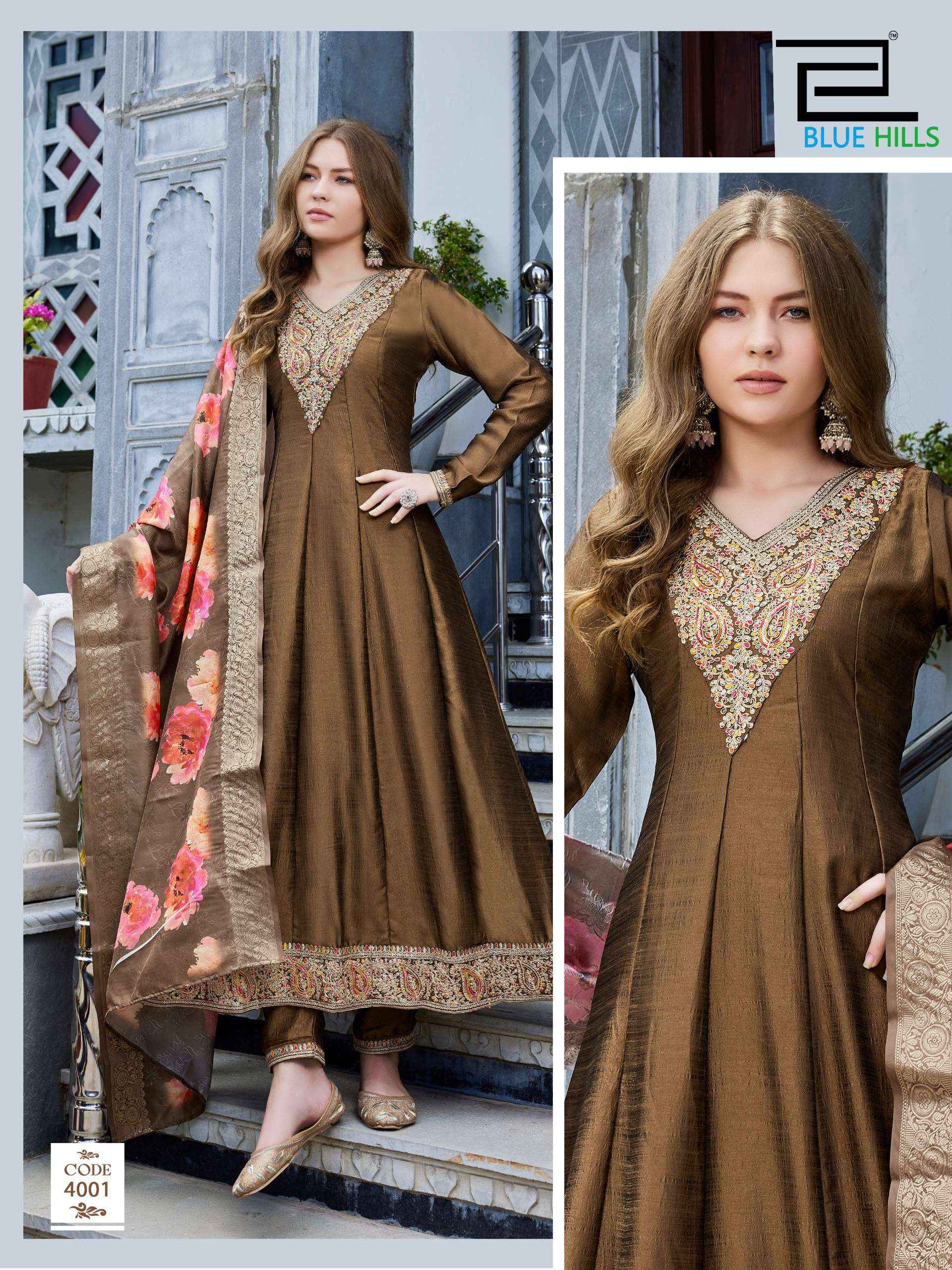 Blue Hills Parineeti Vichitra Silk Kurti Combo 4 pcs Catalogue