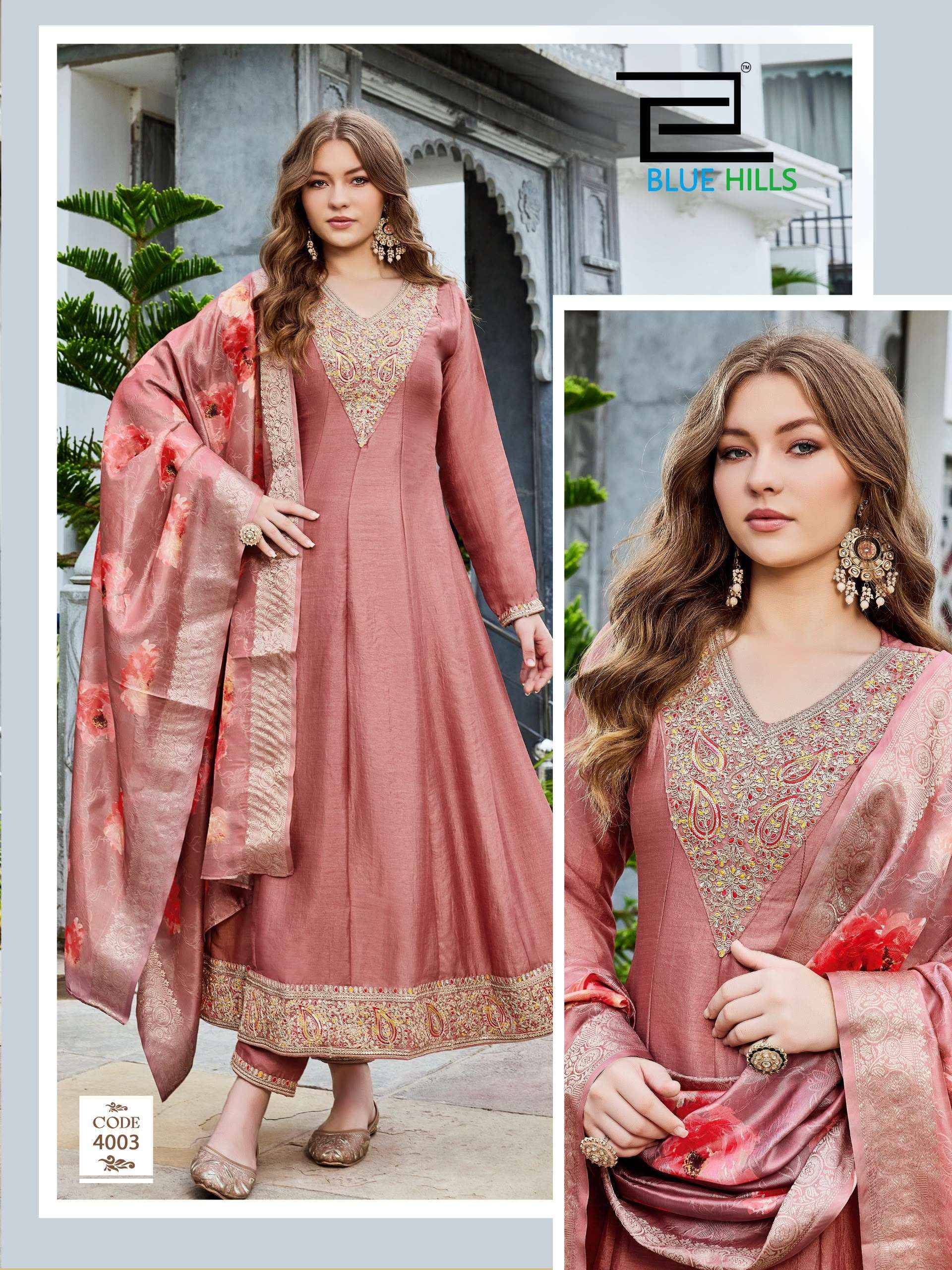 Blue Hills Parineeti Vichitra Silk Kurti Combo 4 pcs Catalogue