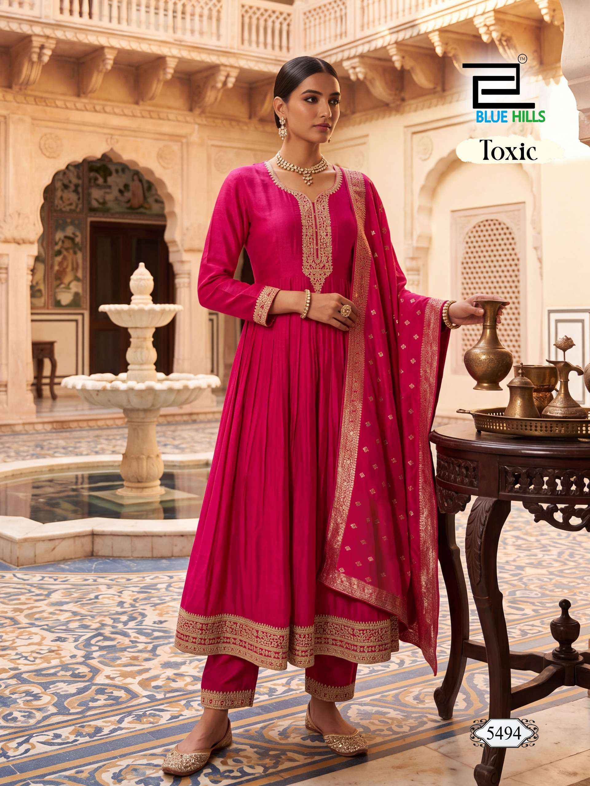 Blue Hills Toxic Silk Kurti Combo 4 pcs Catalogue