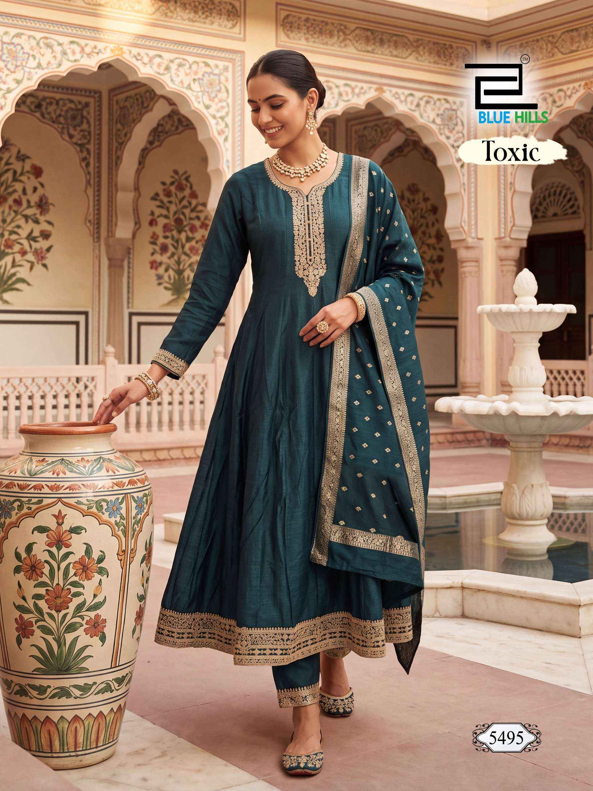 Blue Hills Toxic Silk Kurti Combo 4 pcs Catalogue