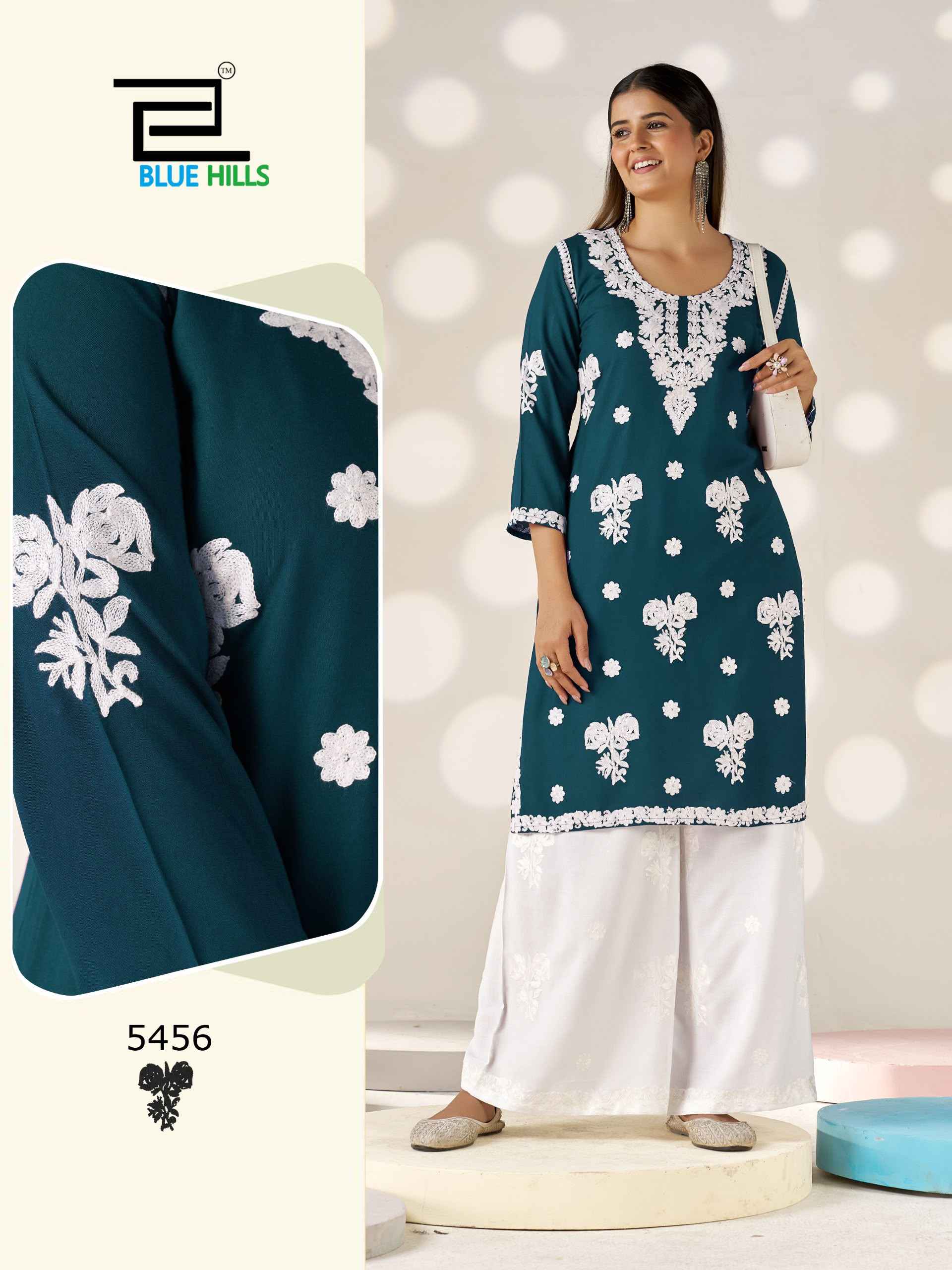 Blue Hills Victoria Vol 35 Rayon Kurti With Plazzo 4 pcs Catalogue