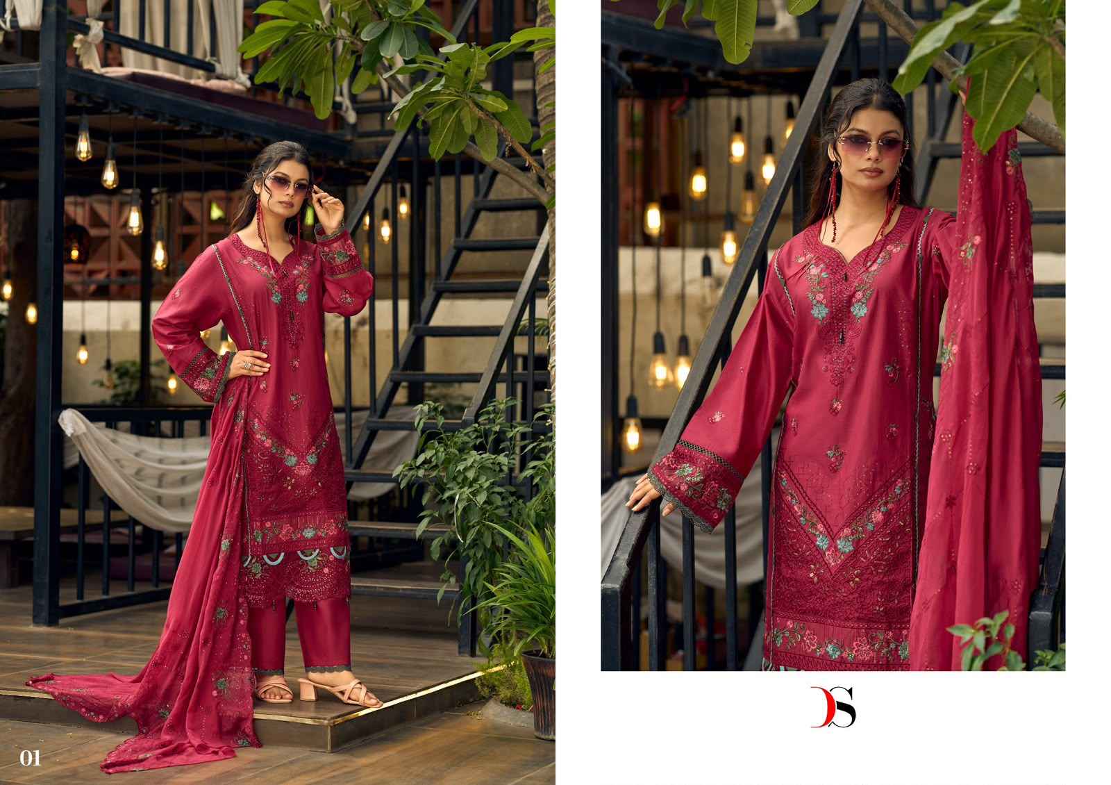 Deepsy Elaf Exclusive Cotton Dress Material 6 pcs Catalogue