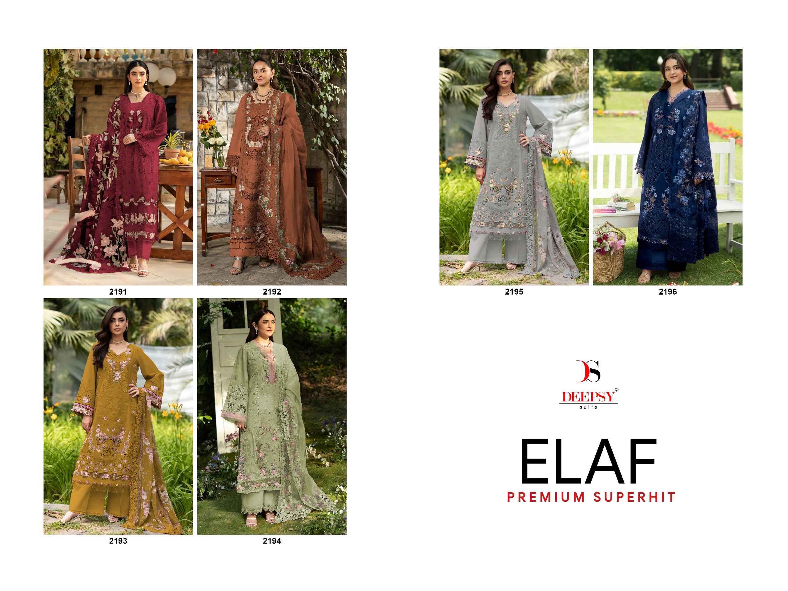 Deepsy Elaf Premium Superhit Cotton Dress Material 6 pcs Catalogue