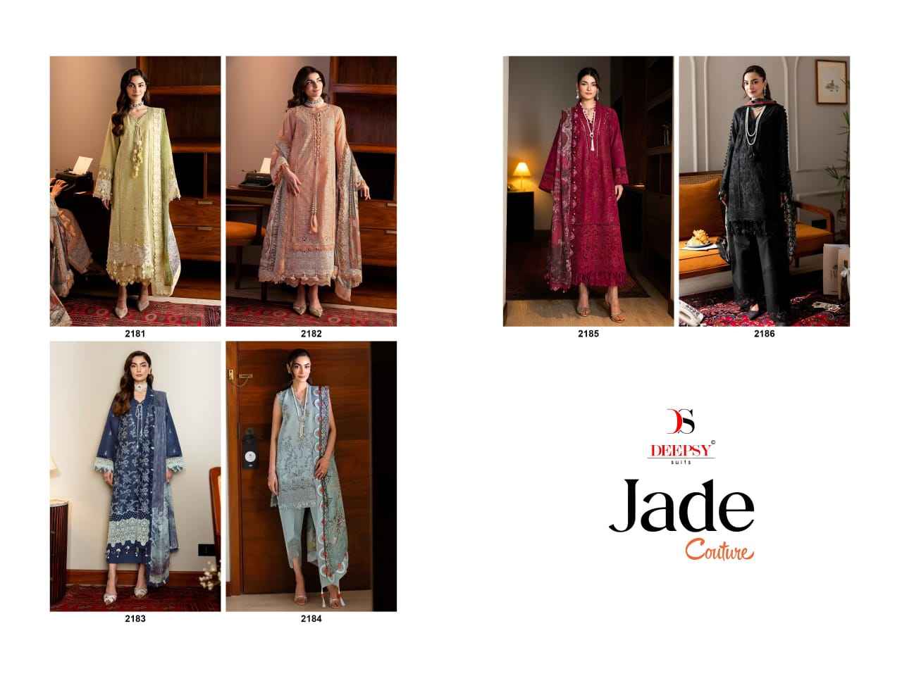 Deepsy Jade Couture Cotton Dress Material 6 pcs Catalogue