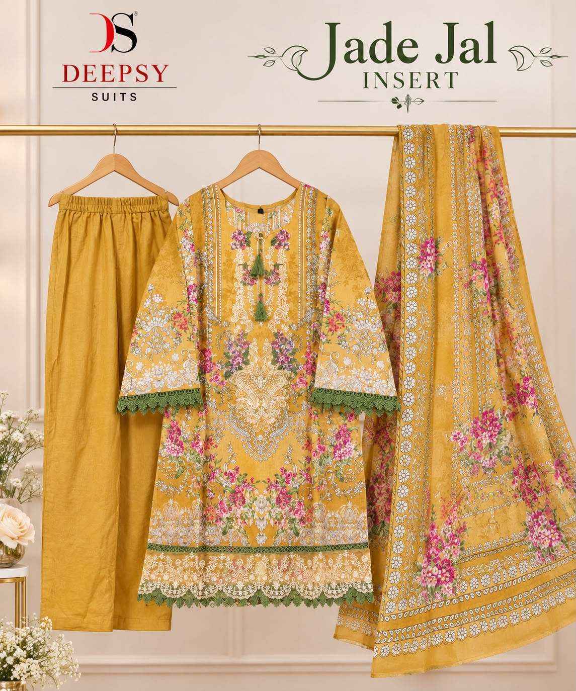 Deepsy Jade Jal Insert Readymade Cotton Dress 4 pcs Catalogue