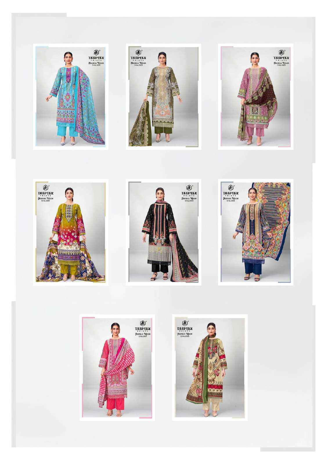 Deeptex Aaysha Noor Vol 2 Cotton Dress Material 8 pcs Catalogue