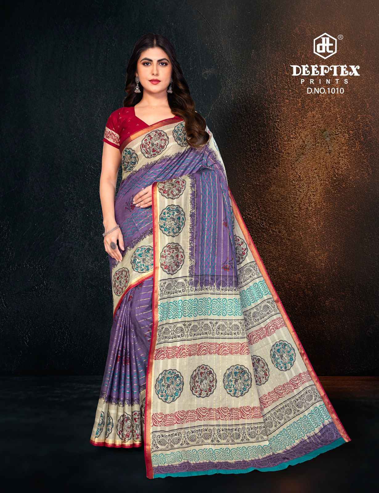 Deeptex Block Beauty Vol 1 Cotton Saree 10 pcs Catalogue