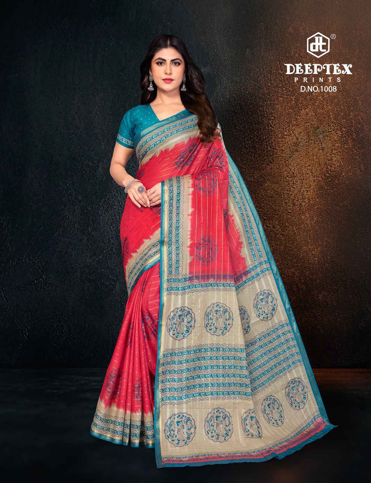 Deeptex Block Beauty Vol 1 Cotton Saree 10 pcs Catalogue
