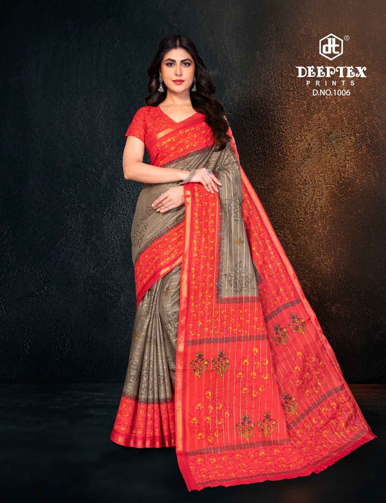 Deeptex Block Beauty Vol 1 Cotton Saree 10 pcs Catalogue