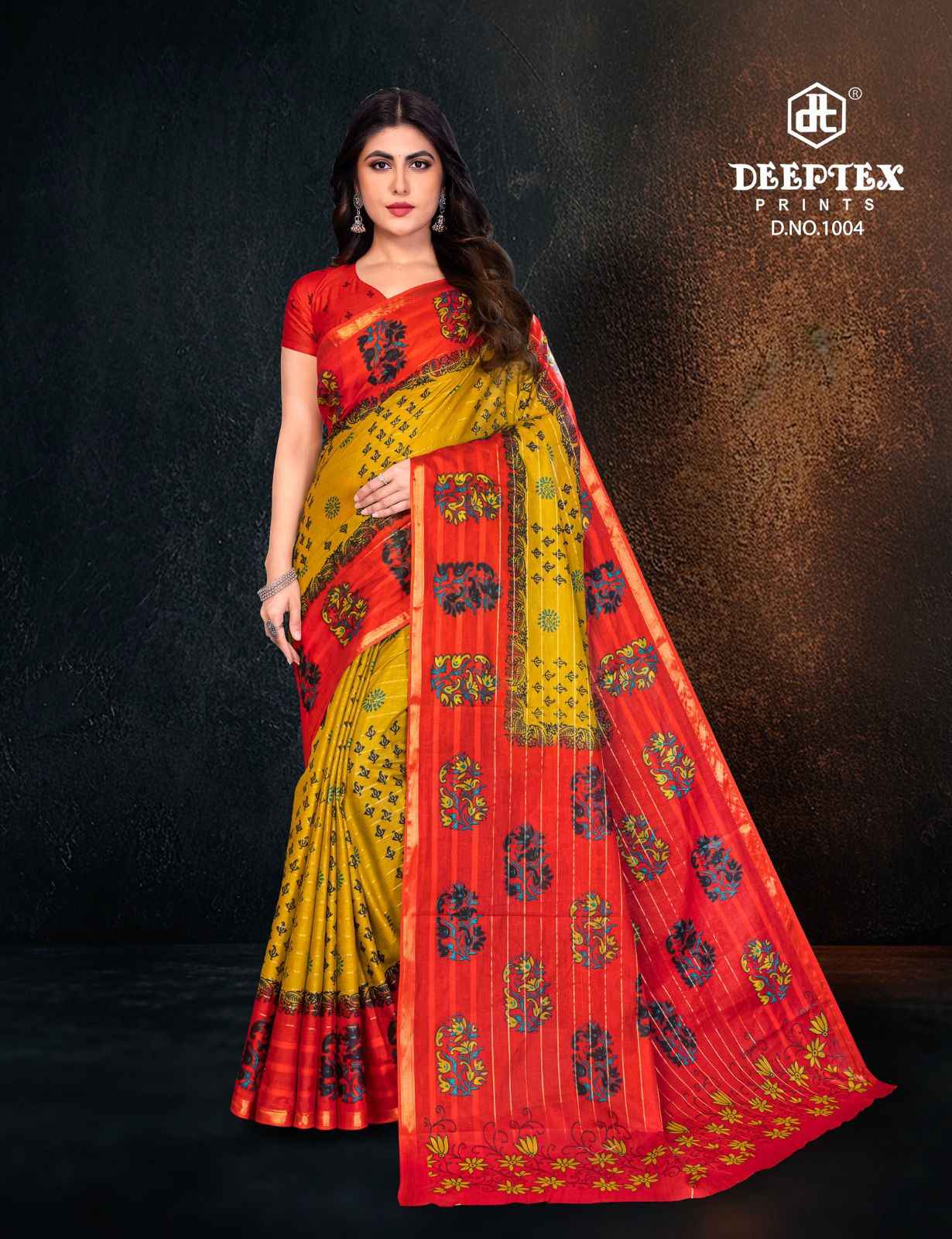 Deeptex Block Beauty Vol 1 Cotton Saree 10 pcs Catalogue
