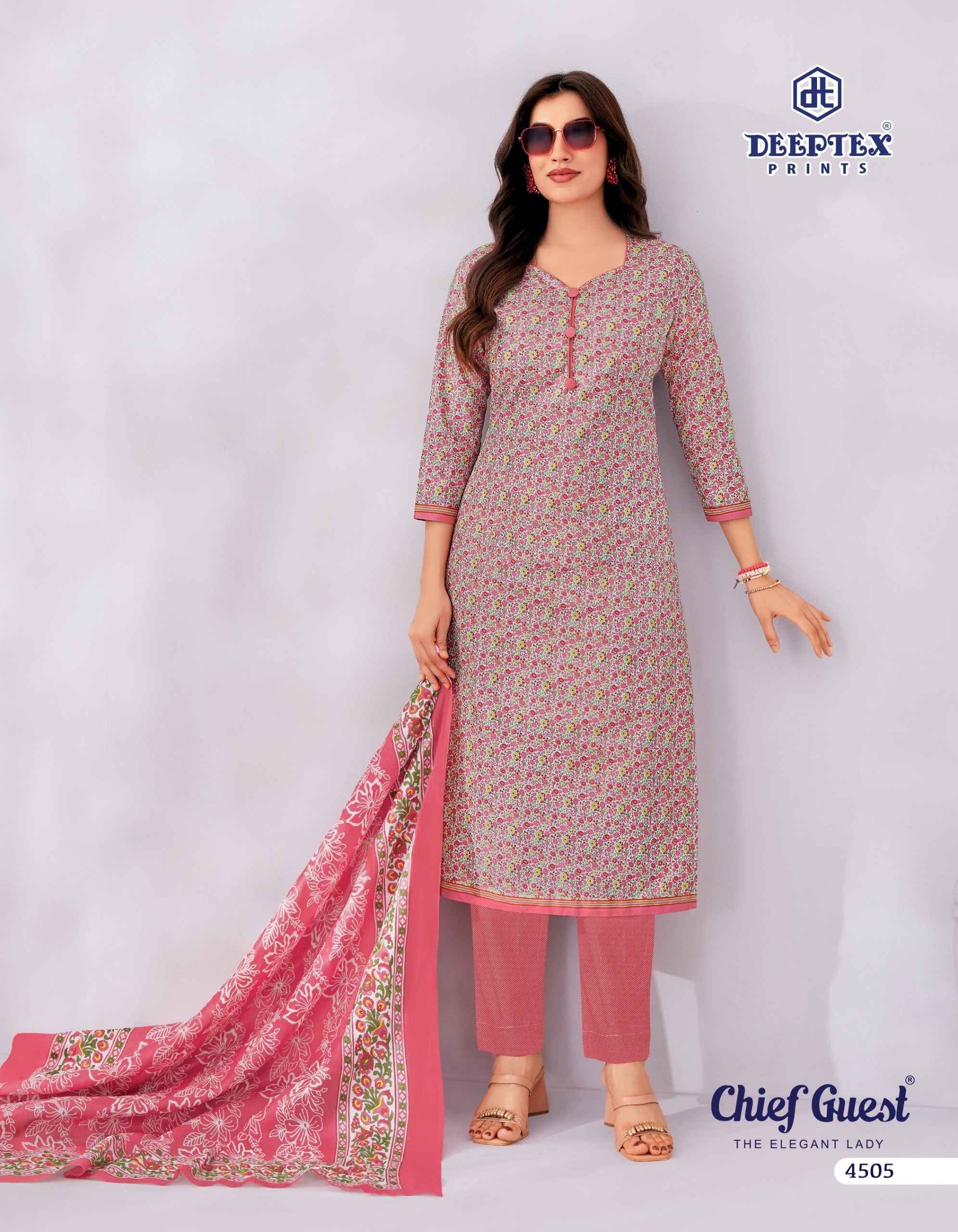 Deeptex Chief Guest Vol 45 Cotton Dress Material 15 pcs Catalogue