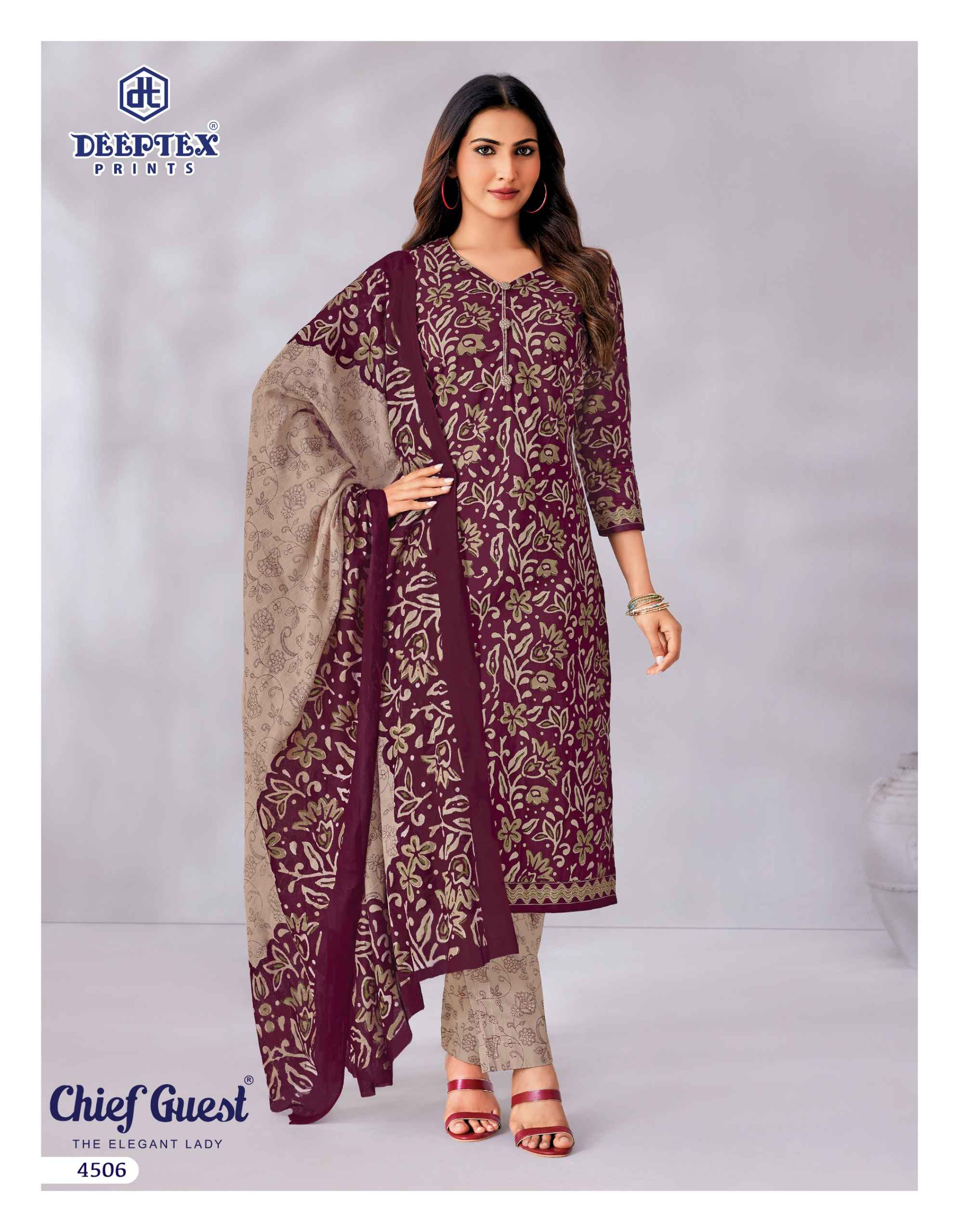 Deeptex Chief Guest Vol 45 Cotton Dress Material 15 pcs Catalogue