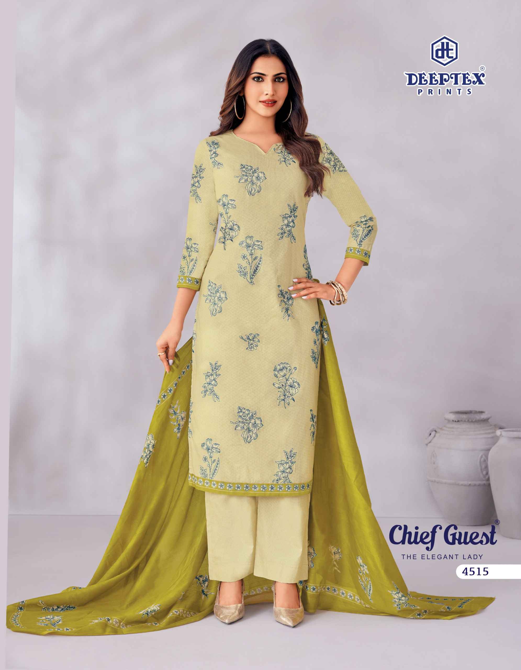 Deeptex Chief Guest Vol 45 Cotton Dress Material 15 pcs Catalogue