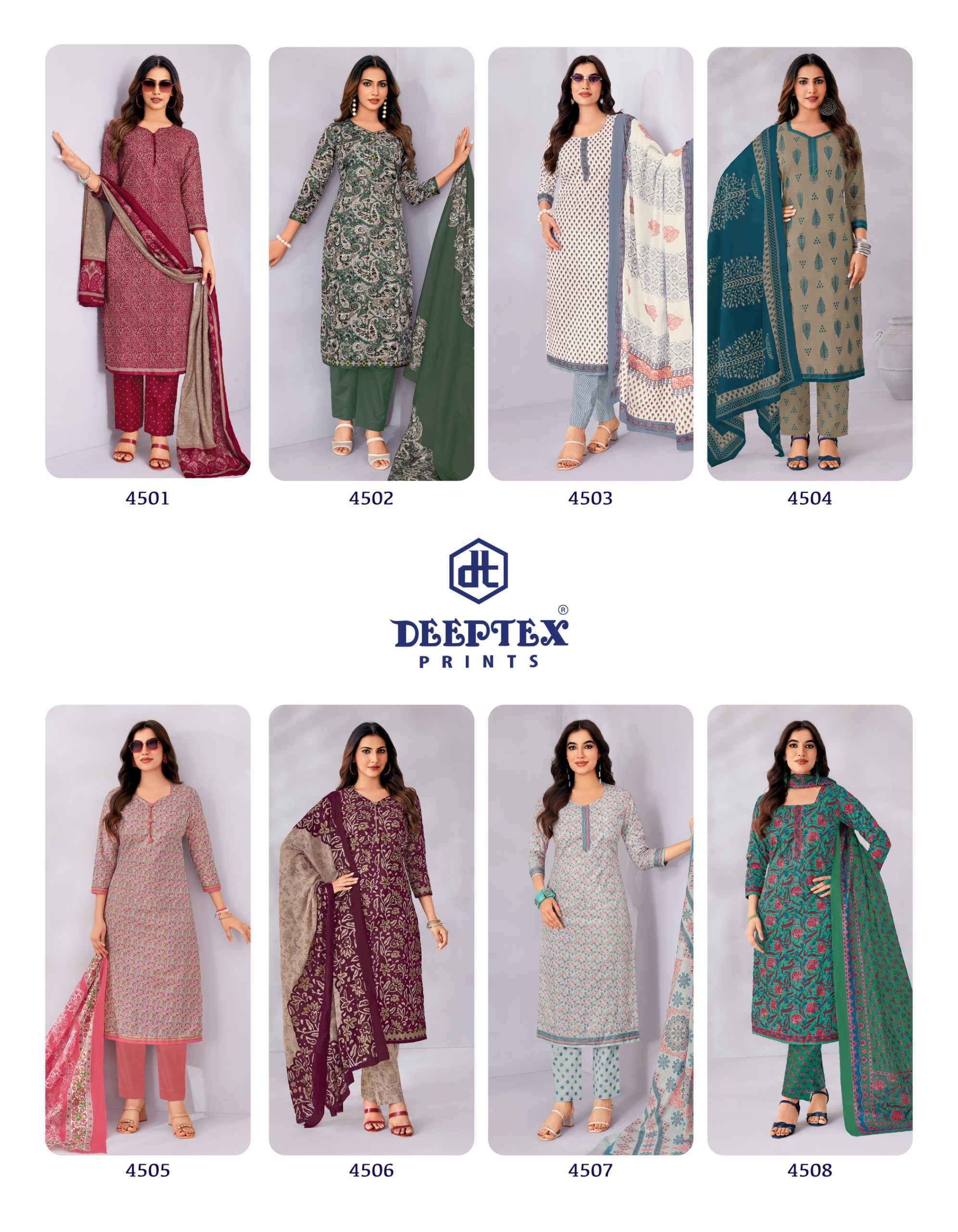 Deeptex Chief Guest Vol 45 Cotton Dress Material 15 pcs Catalogue