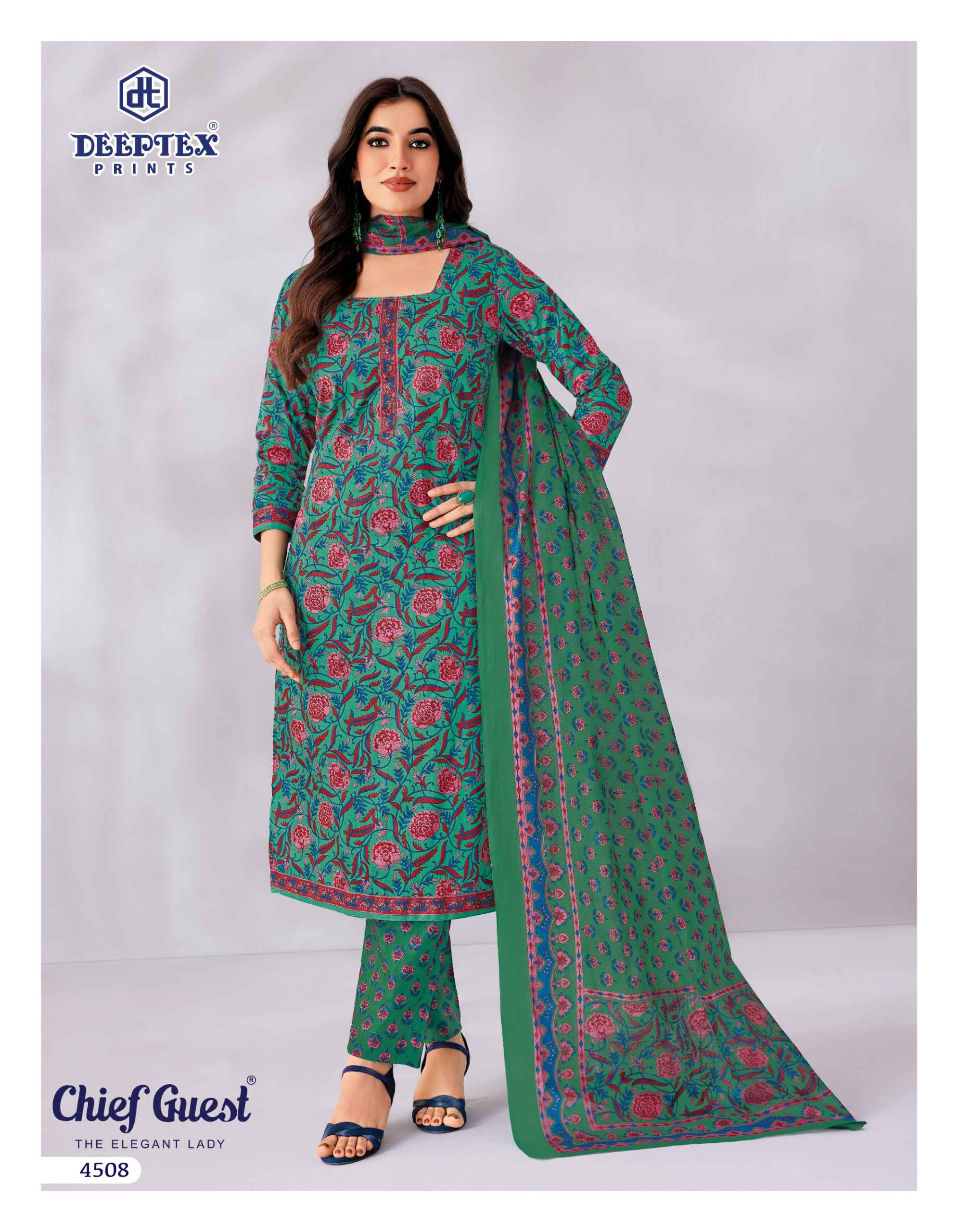 Deeptex Chief Guest Vol 45 Cotton Dress Material 15 pcs Catalogue