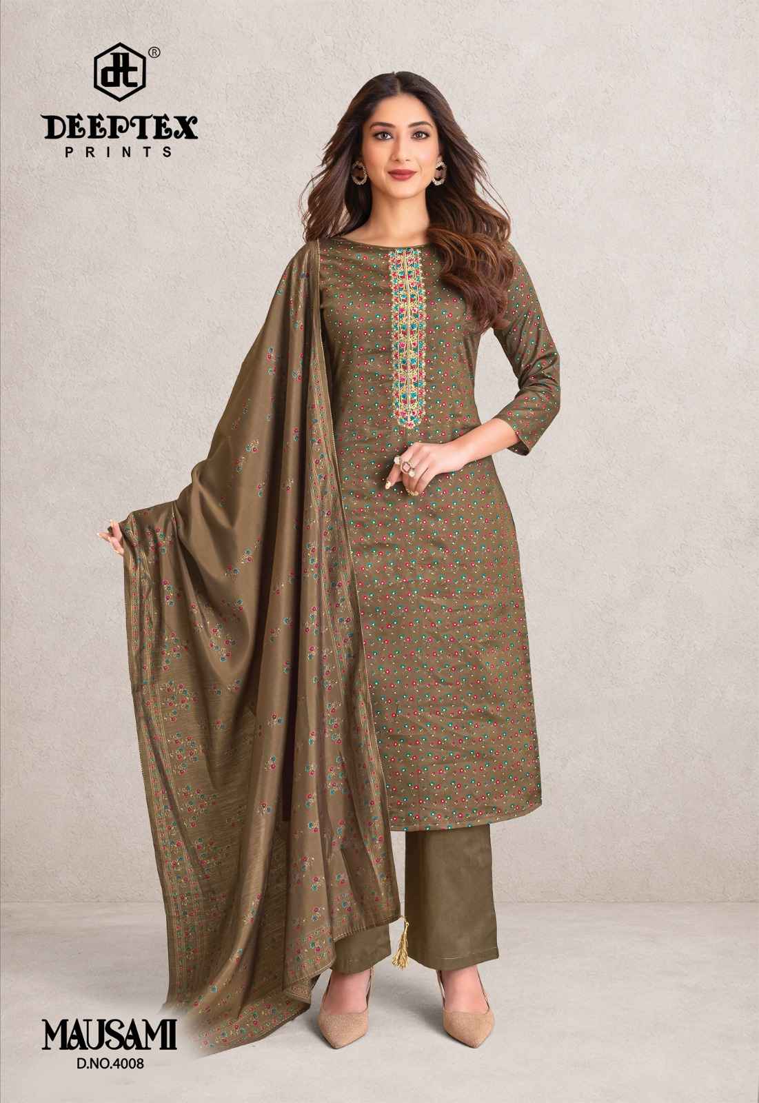 Deeptex Mausami Vol 4 Jam Satin Dress Material 8 pcs Catalogue
