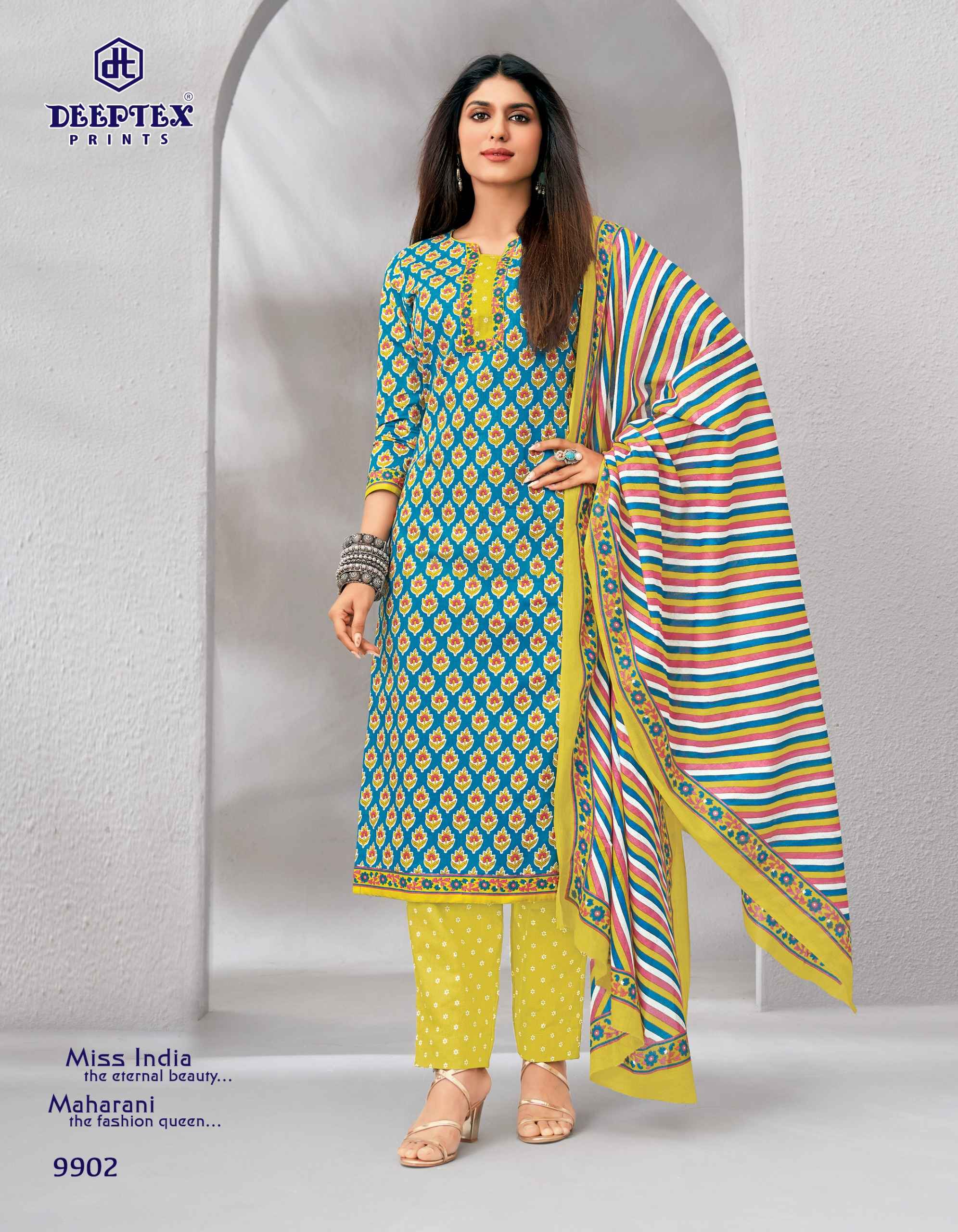 Deeptex Miss India Vol 99 Cotton Dress Material 16 pcs Catalogue