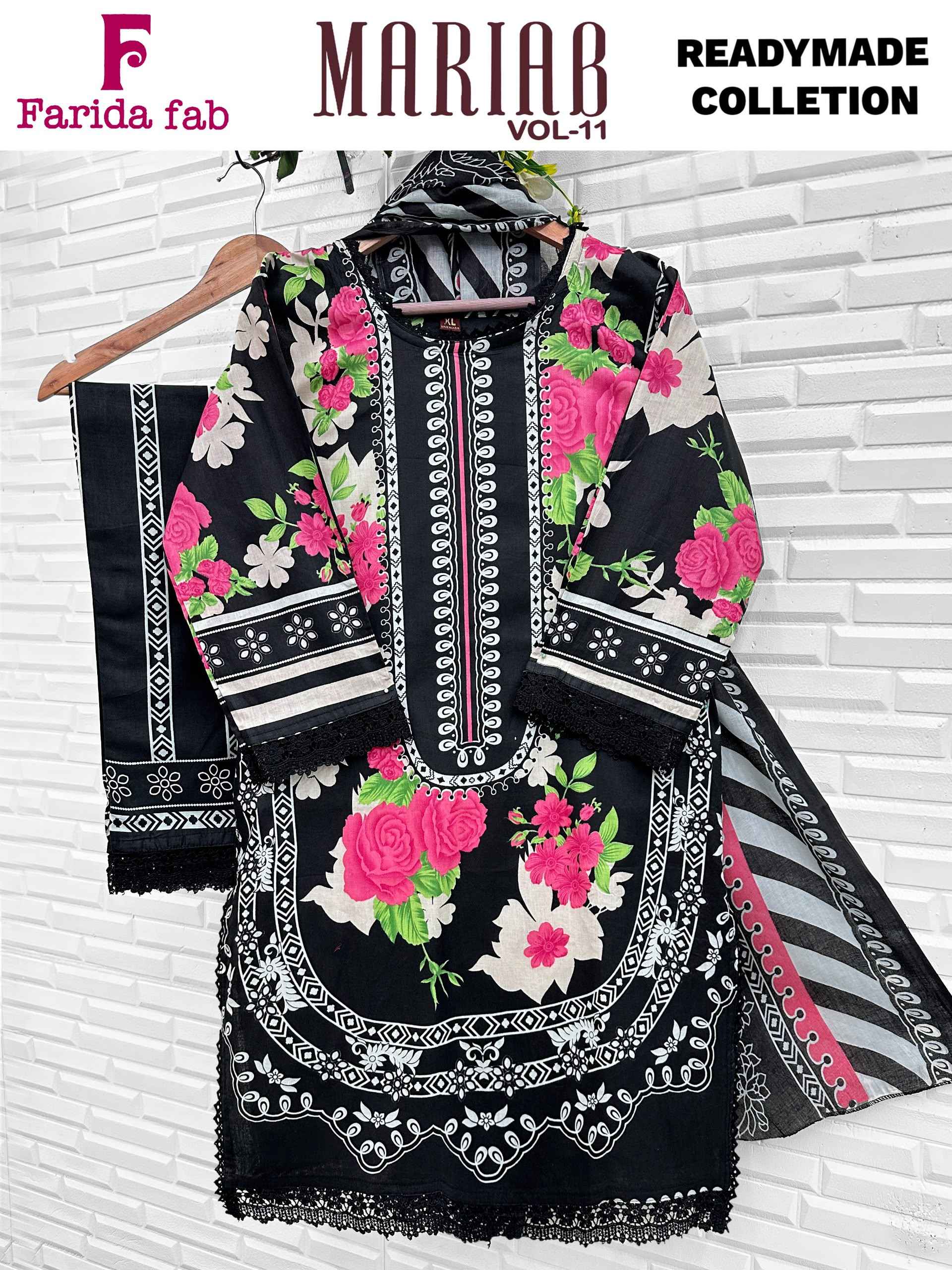 Farida Fab Maria B Vol 11 Readymade Cotton Dress 6 pcs Catalogue