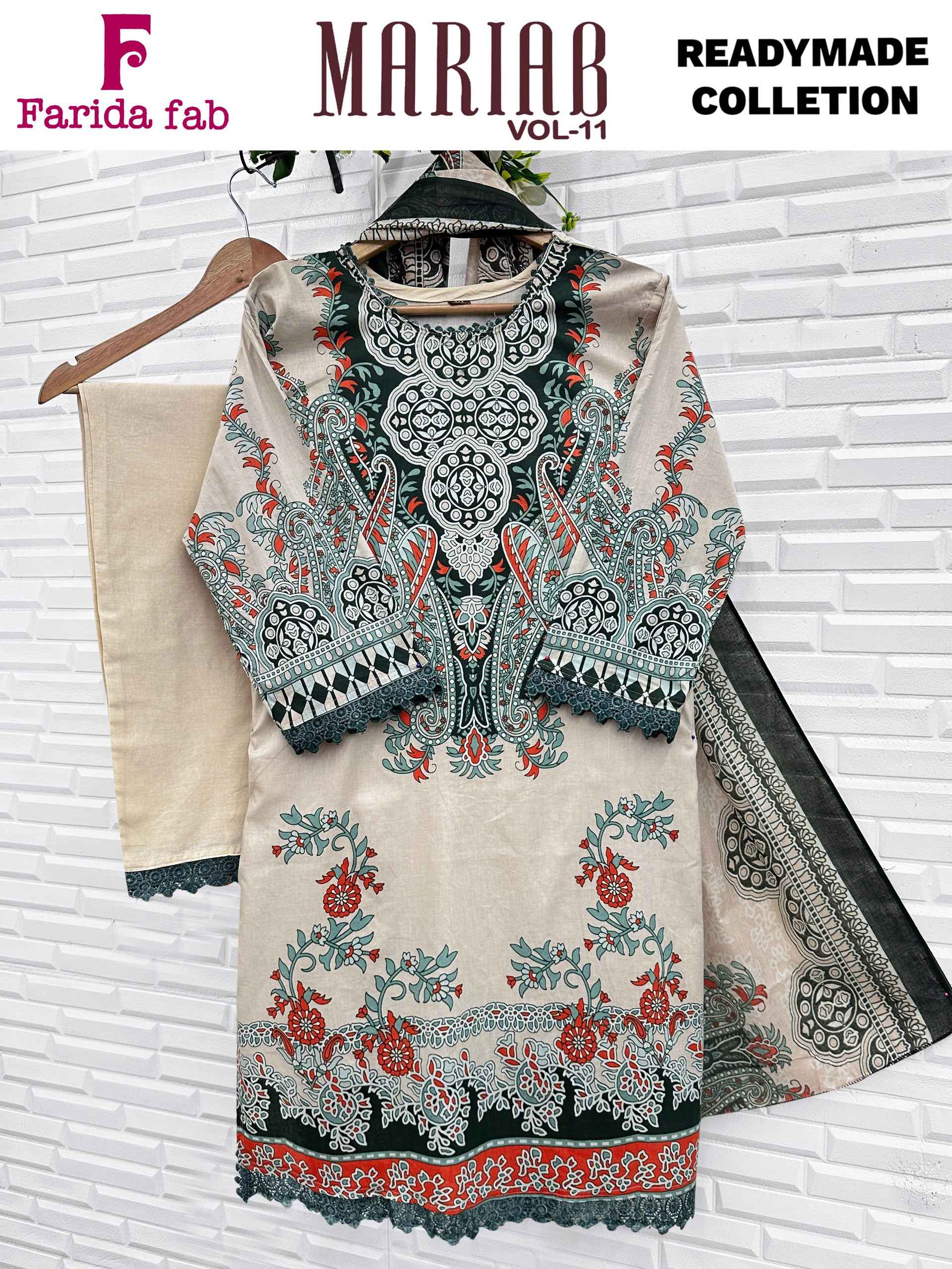 Farida Fab Maria B Vol 11 Readymade Cotton Dress 6 pcs Catalogue
