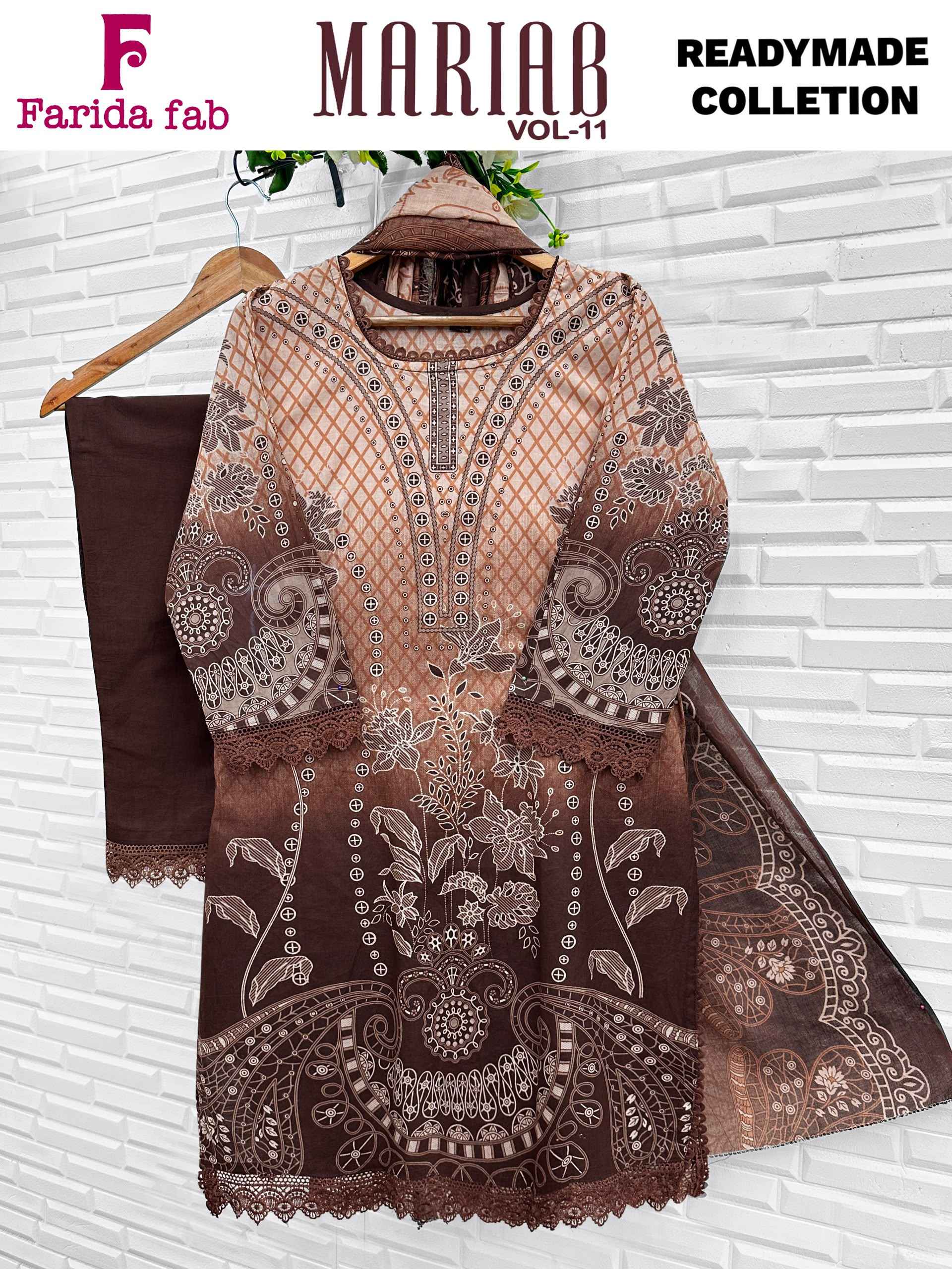 Farida Fab Maria B Vol 11 Readymade Cotton Dress 6 pcs Catalogue