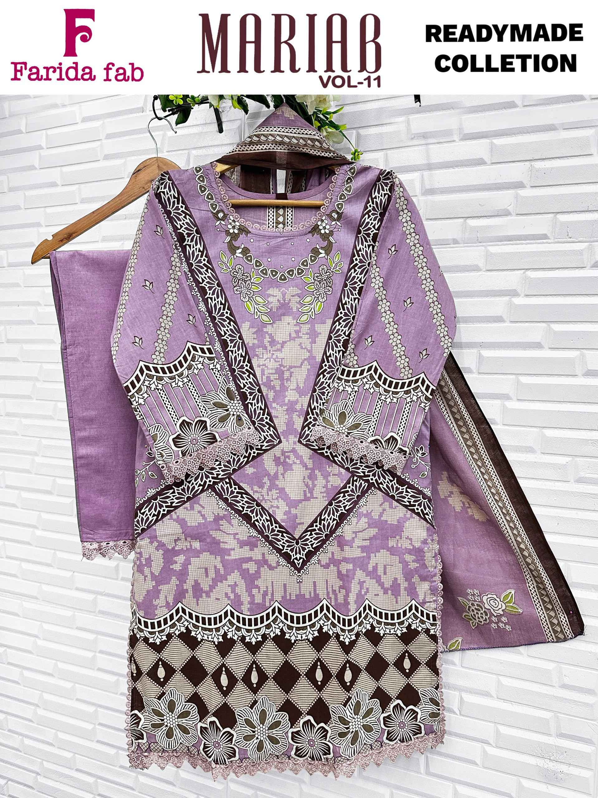 Farida Fab Maria B Vol 11 Readymade Cotton Dress 6 pcs Catalogue