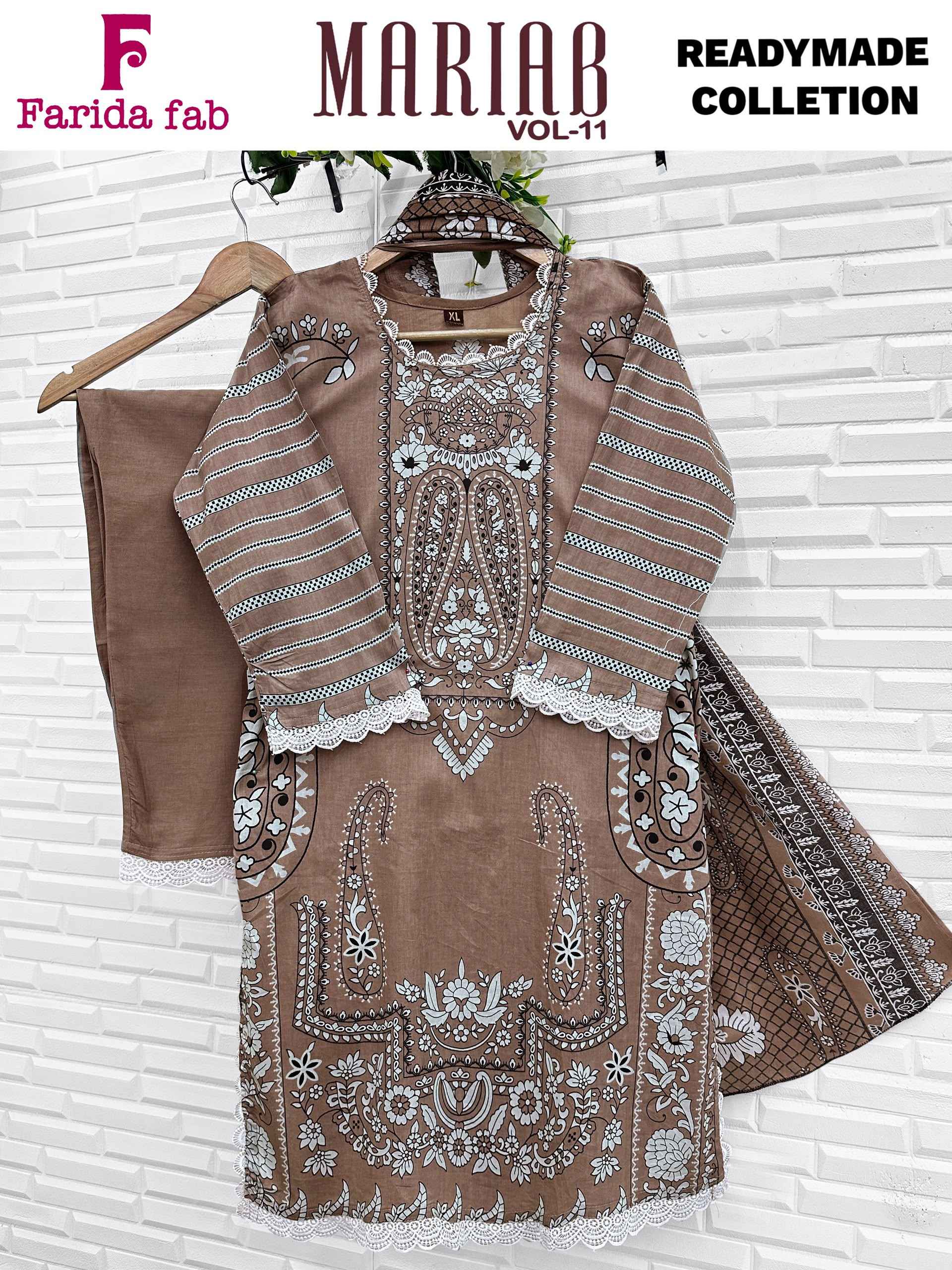Farida Fab Maria B Vol 11 Readymade Cotton Dress 6 pcs Catalogue