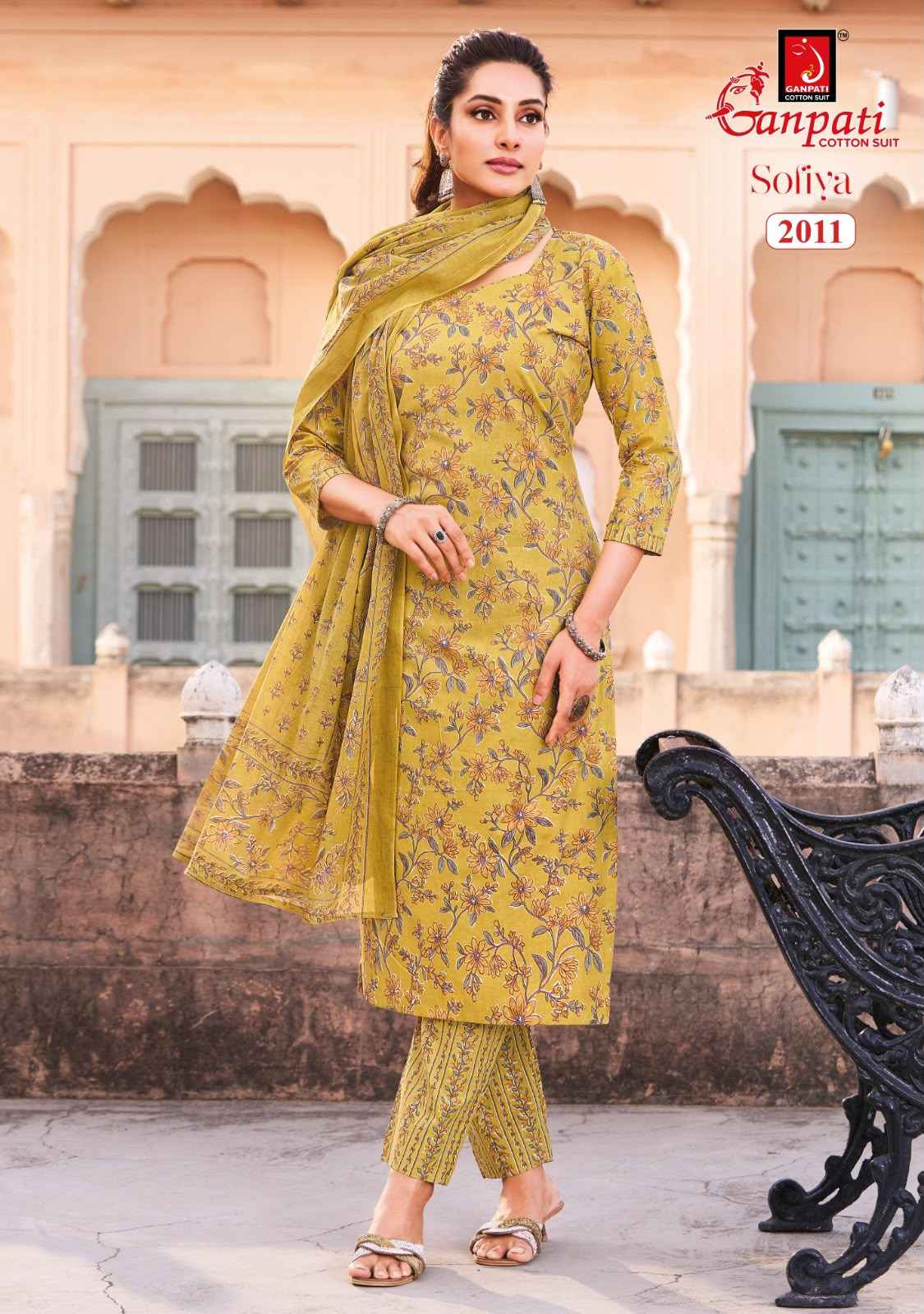 Ganpati Sofiya Vol 2 Readymade Cotton Dress Material 12 pcs Catalogue