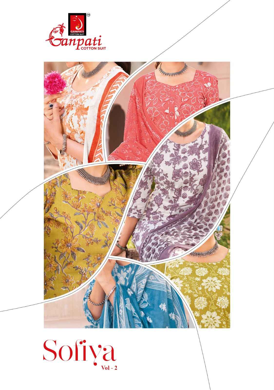 Ganpati Sofiya Vol 2 Readymade Cotton Dress Material 12 pcs Catalogue