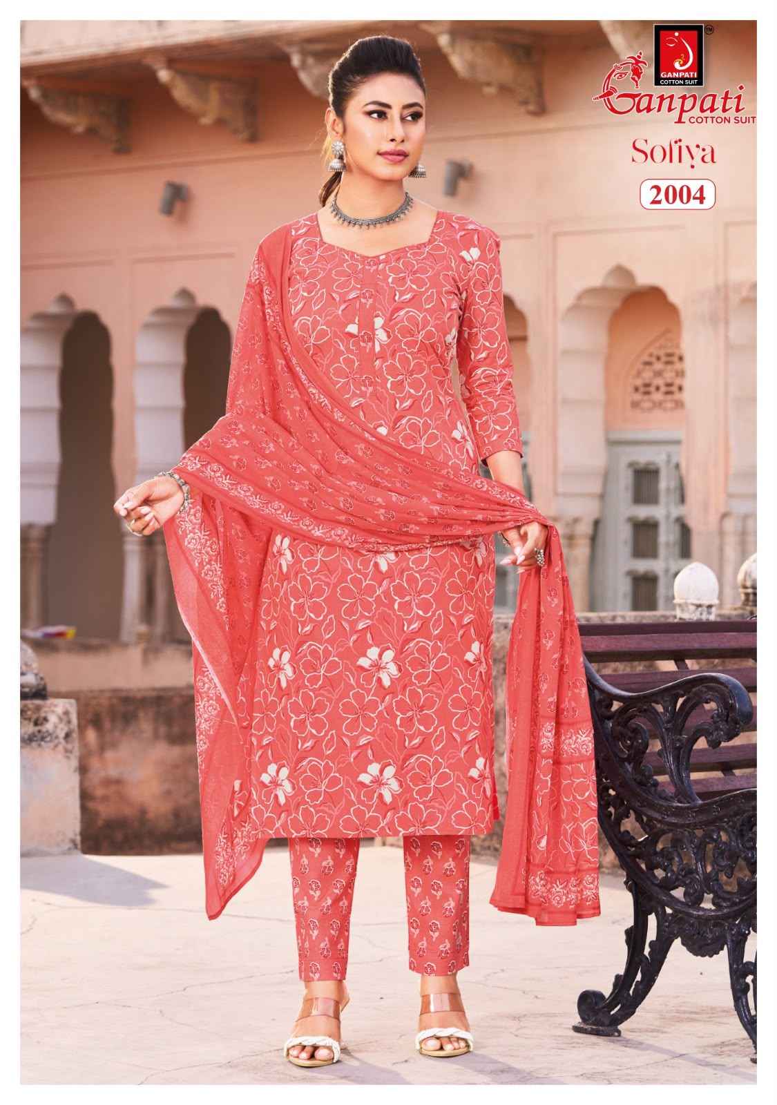 Ganpati Sofiya Vol 2 Readymade Cotton Dress Material 12 pcs Catalogue