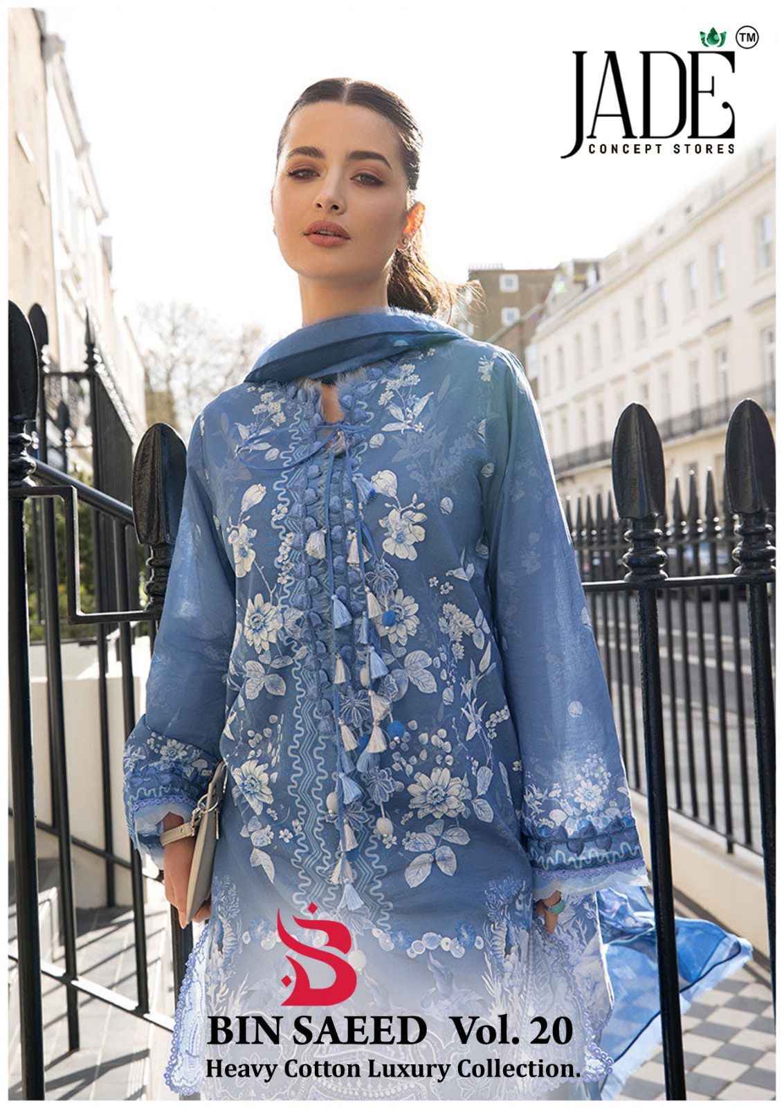Jade Bin Saeed Heavy Luxury Vol 20 Readymade Cotton Dress 6 pcs Catalogue