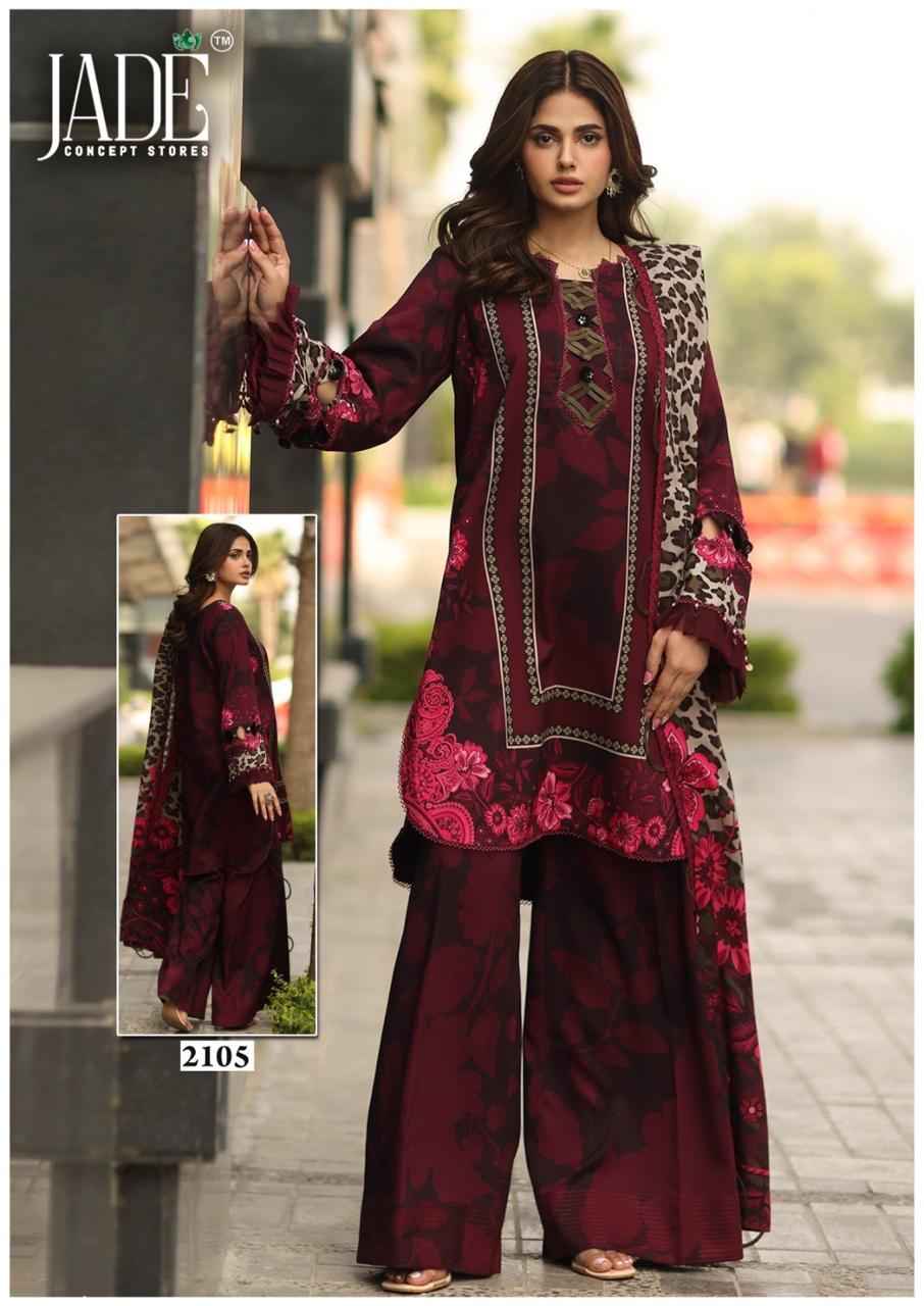 Jade Bin Saeed Heavy Luxury Vol 21 Cotton Dress Material 6 pcs Catalogue