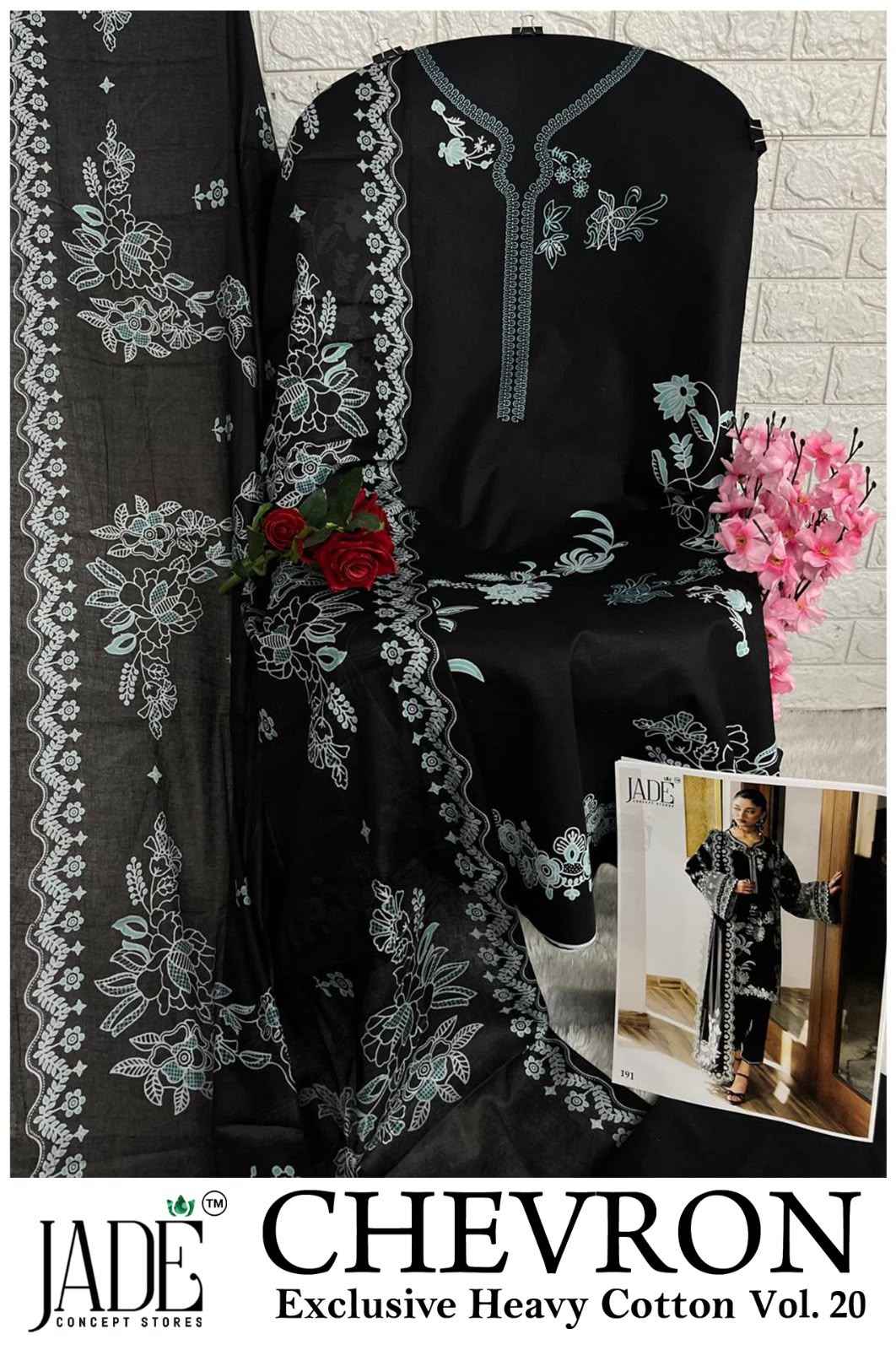 Jade Chevron Vol 20 Cotton Dress Material 6 Pc Catalog