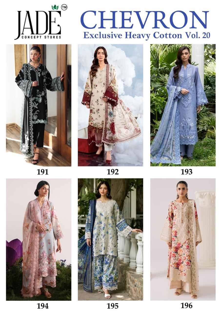 Jade Chevron Vol 20 Readymade Cotton Dress 6 Pc Catalog