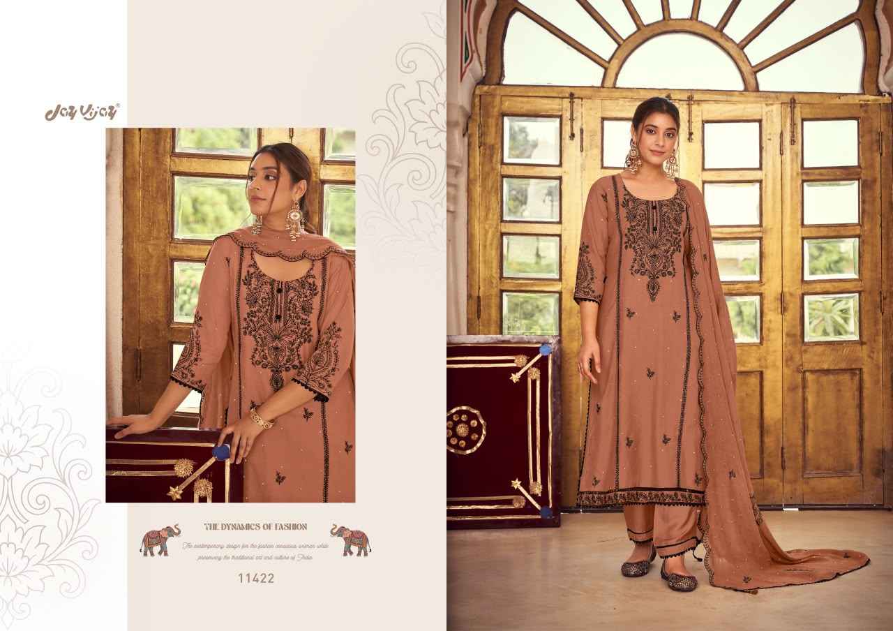 Jay Vijay Dorika Vol 2 Malai Chanderi Dress Material 6 pcs Catalogue